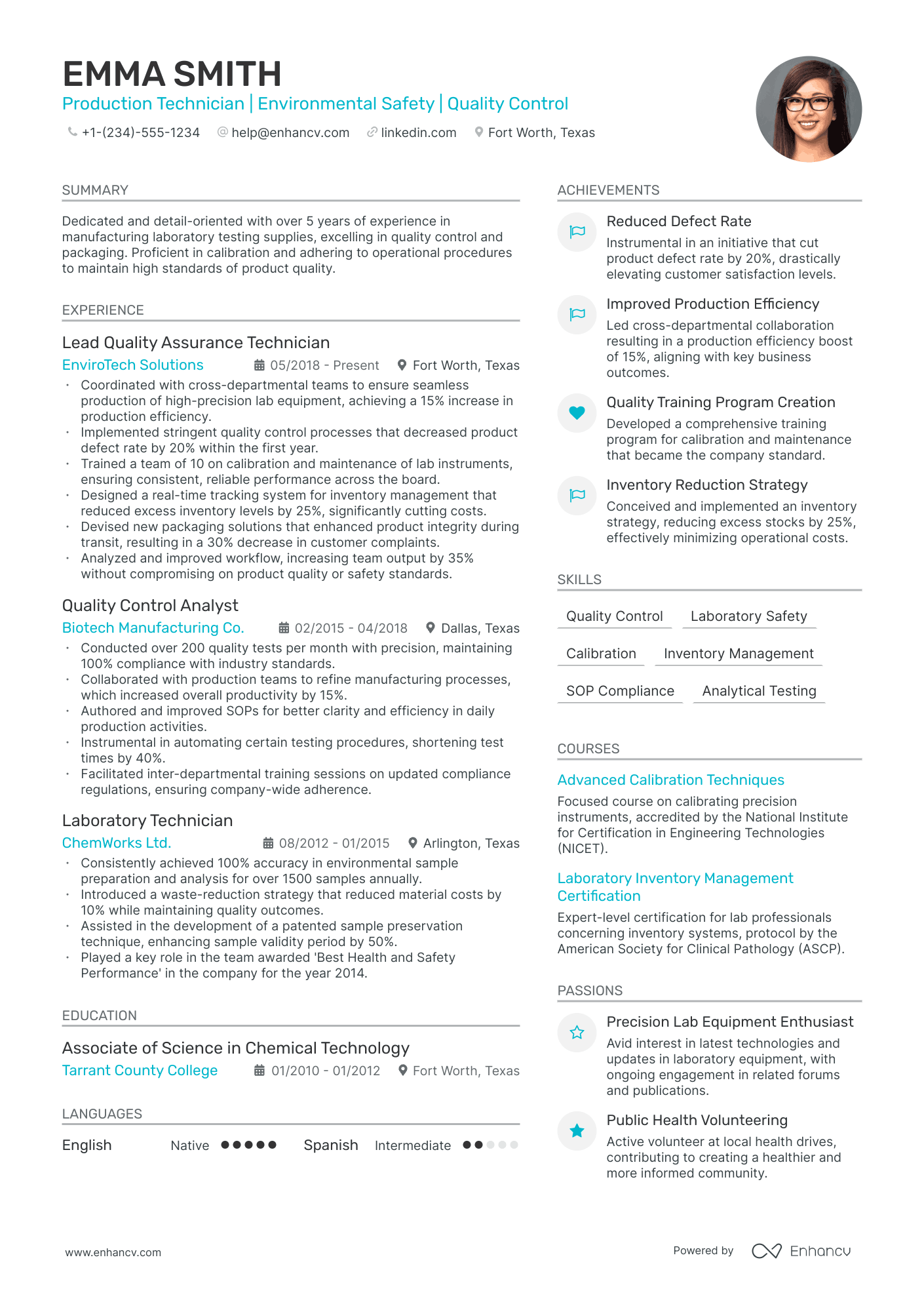 5 Production Technician Resume Examples & Guide for 2024