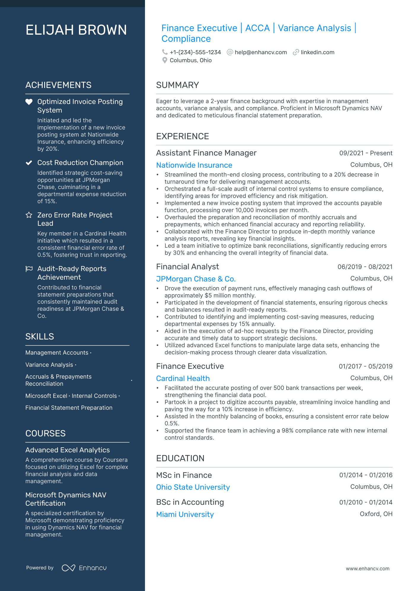 5 Finance Executive Resume Examples & Guide for 2024