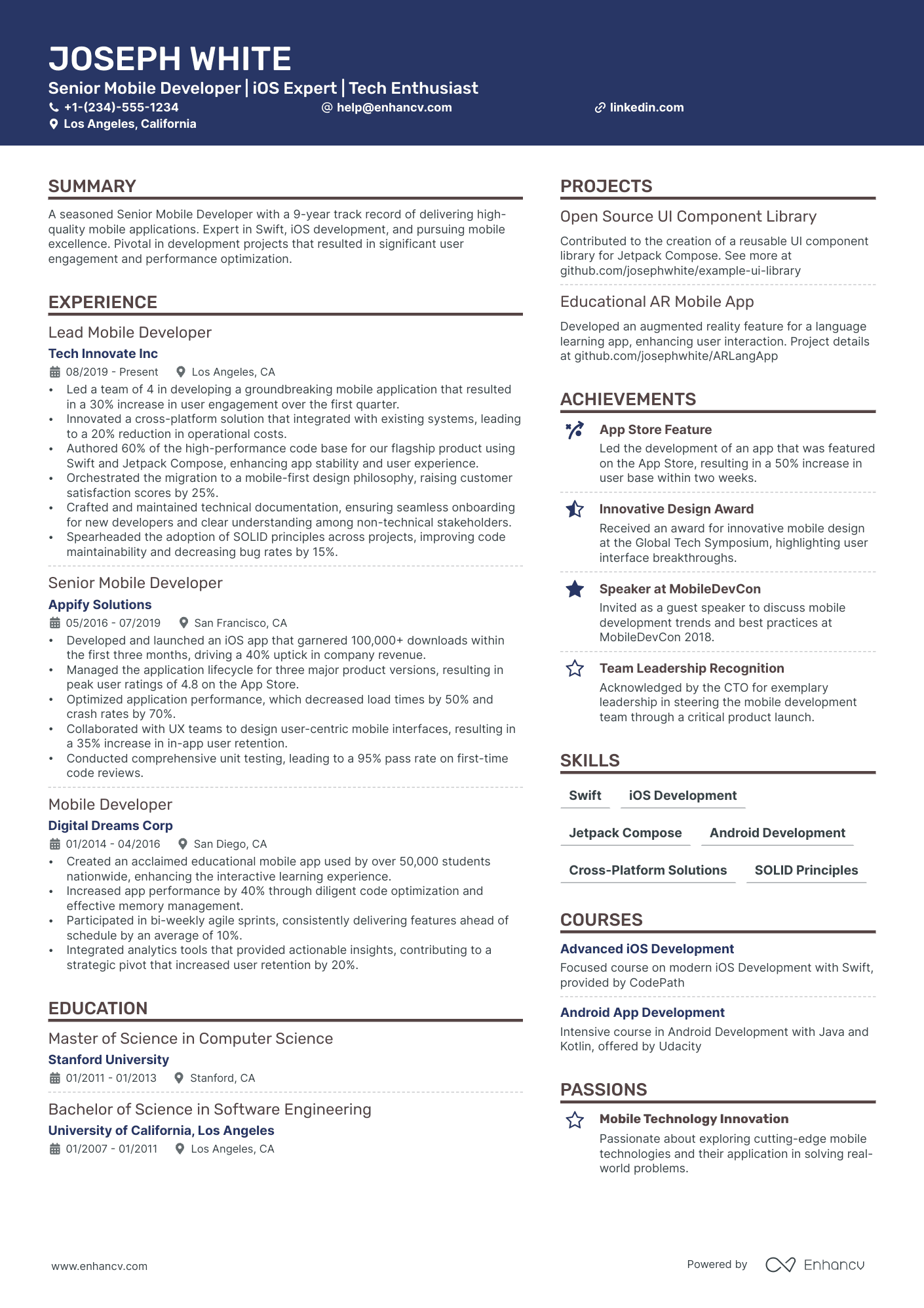 5 iOS Developer Resume Examples & Guide for 2024