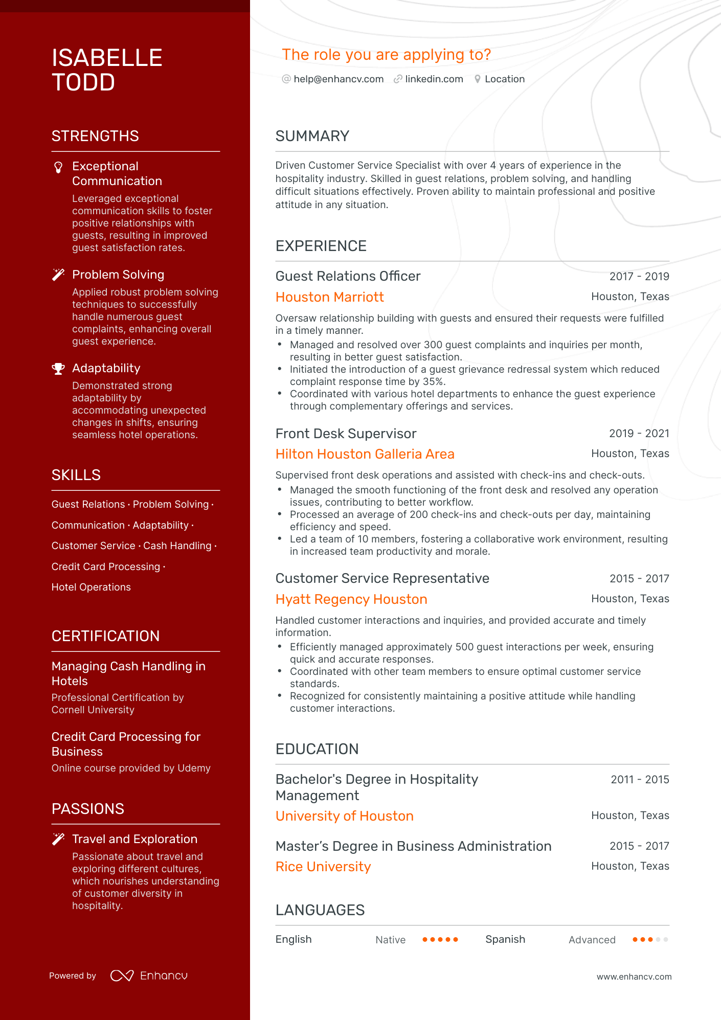 5 Front Desk Agent Resume Examples & Guide for 2024