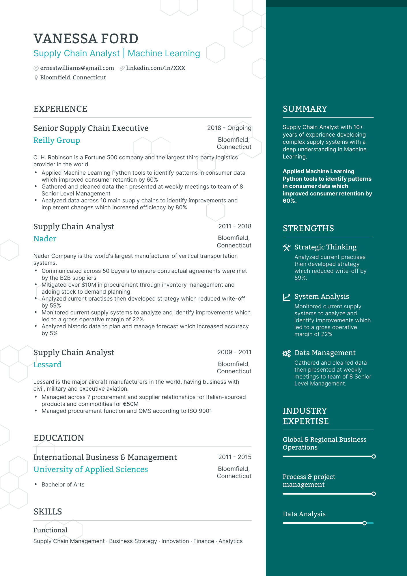 5 Supply Chain Analyst Resume Examples & Guide for 2024