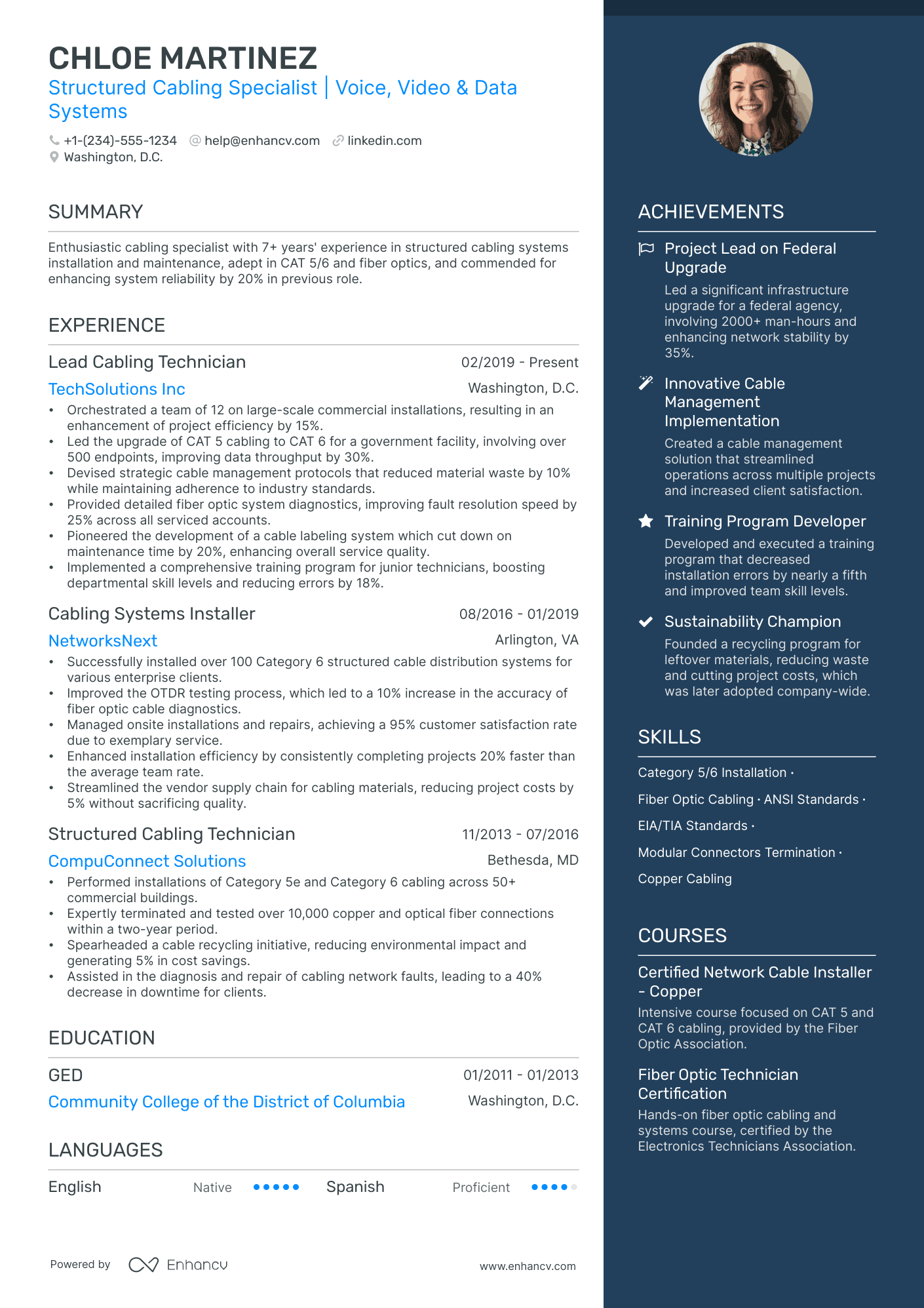 5 Cable Technician Resume Examples & Guide for 2024