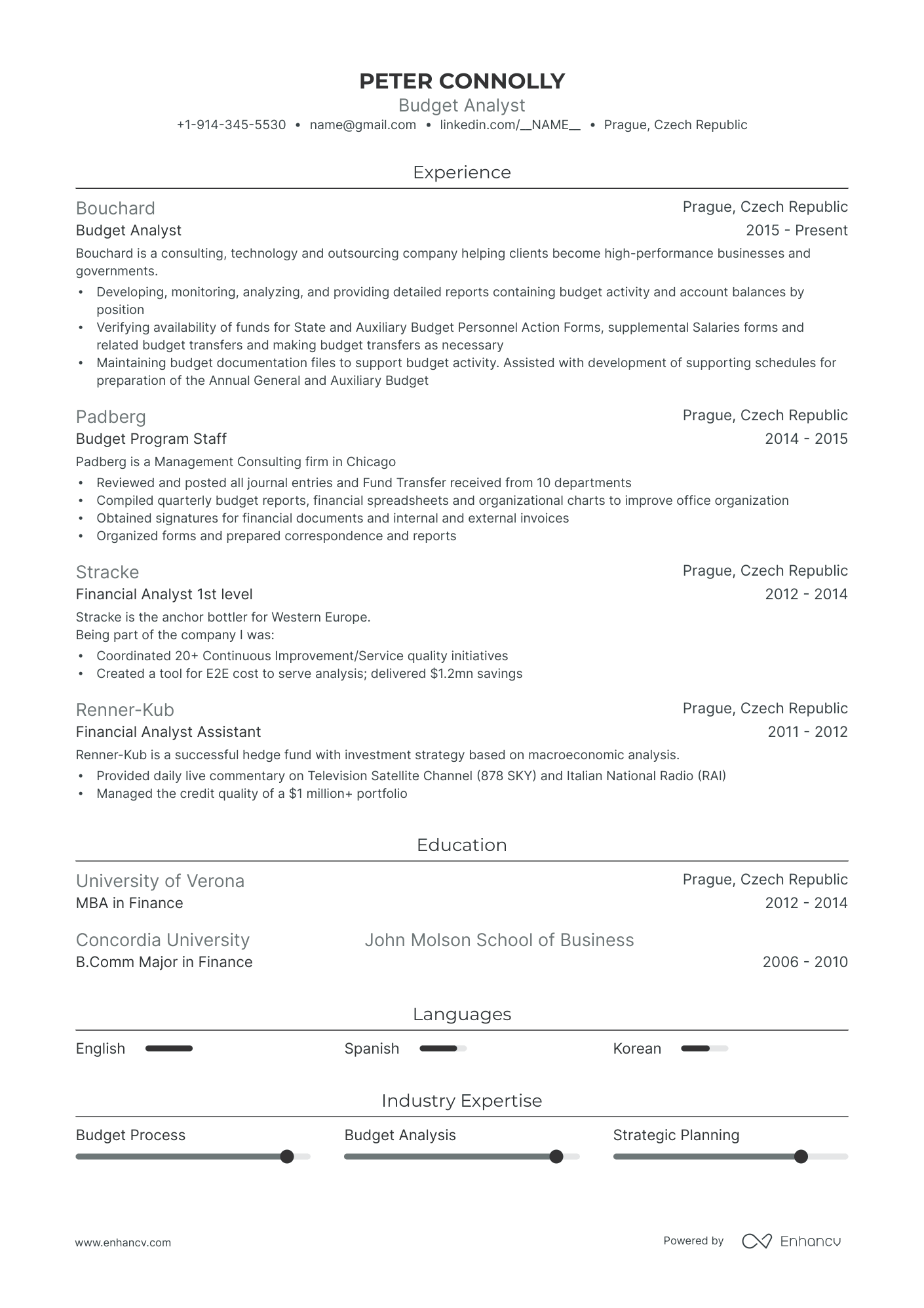 5 Budget Analyst Resume Examples & Guide for 2024