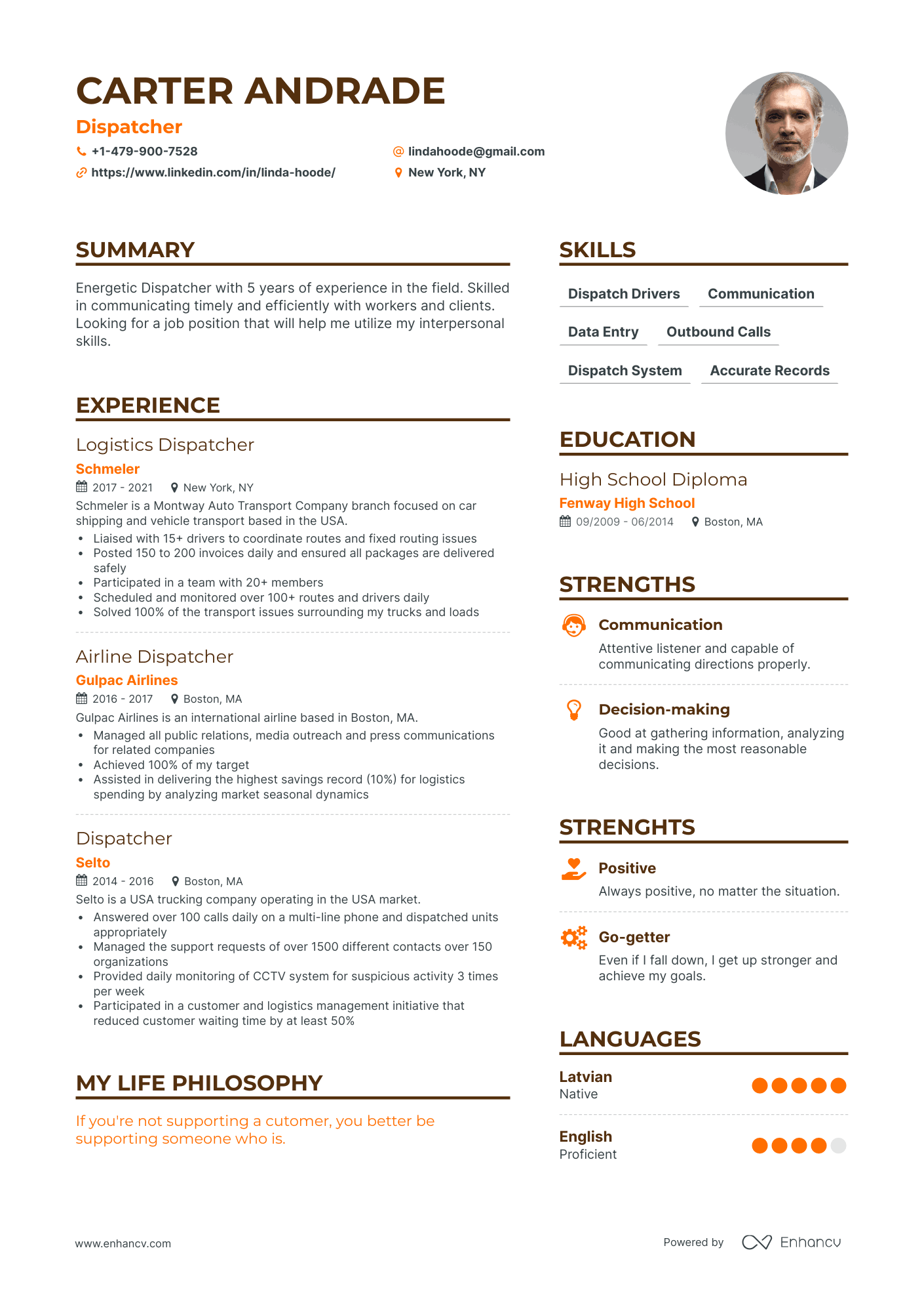 8 Dispatcher Resume Examples & Guide for 2024