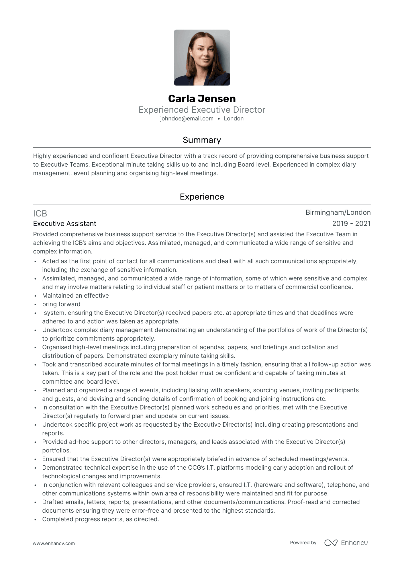 5 Executive Director Resume Examples & Guide for 2025