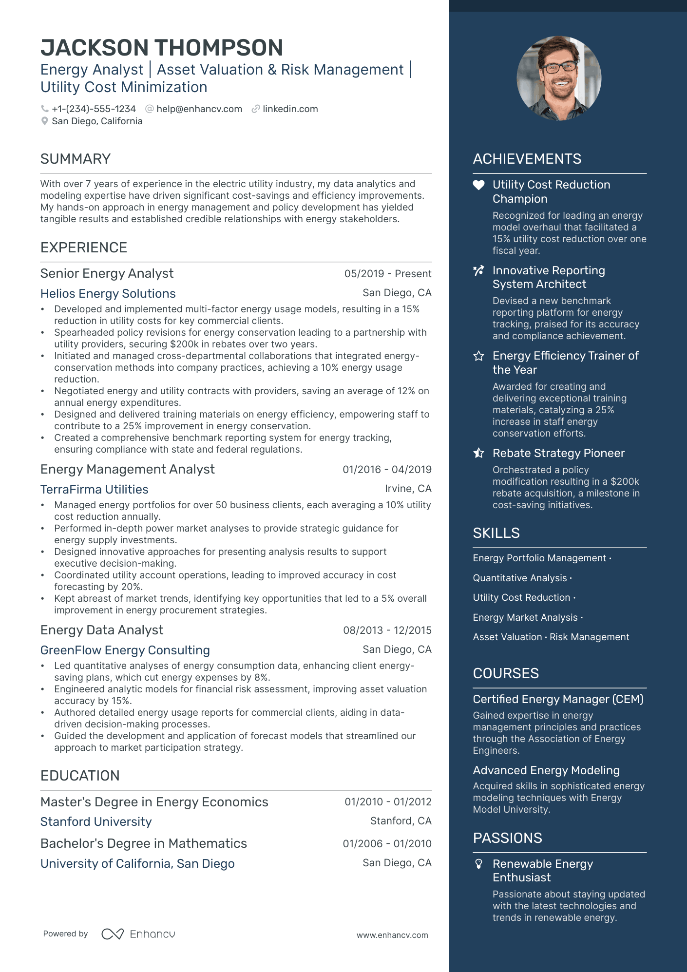 5 Energy Manager Resume Examples & Guide for 2024