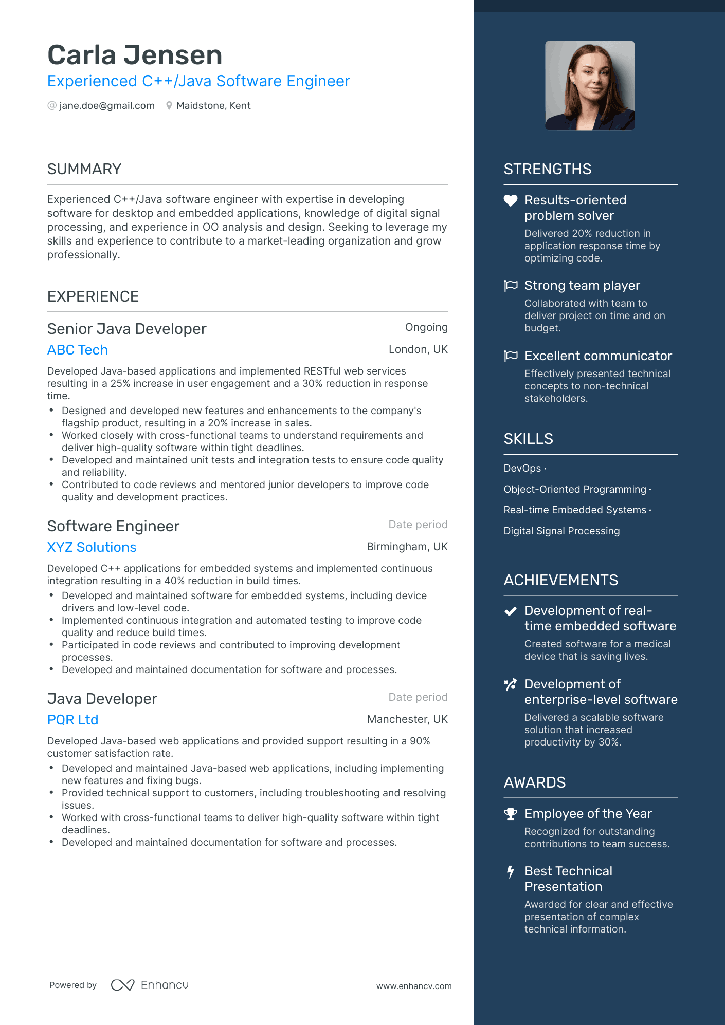 5 Java Software Engineer Resume Examples & Guide for 2023