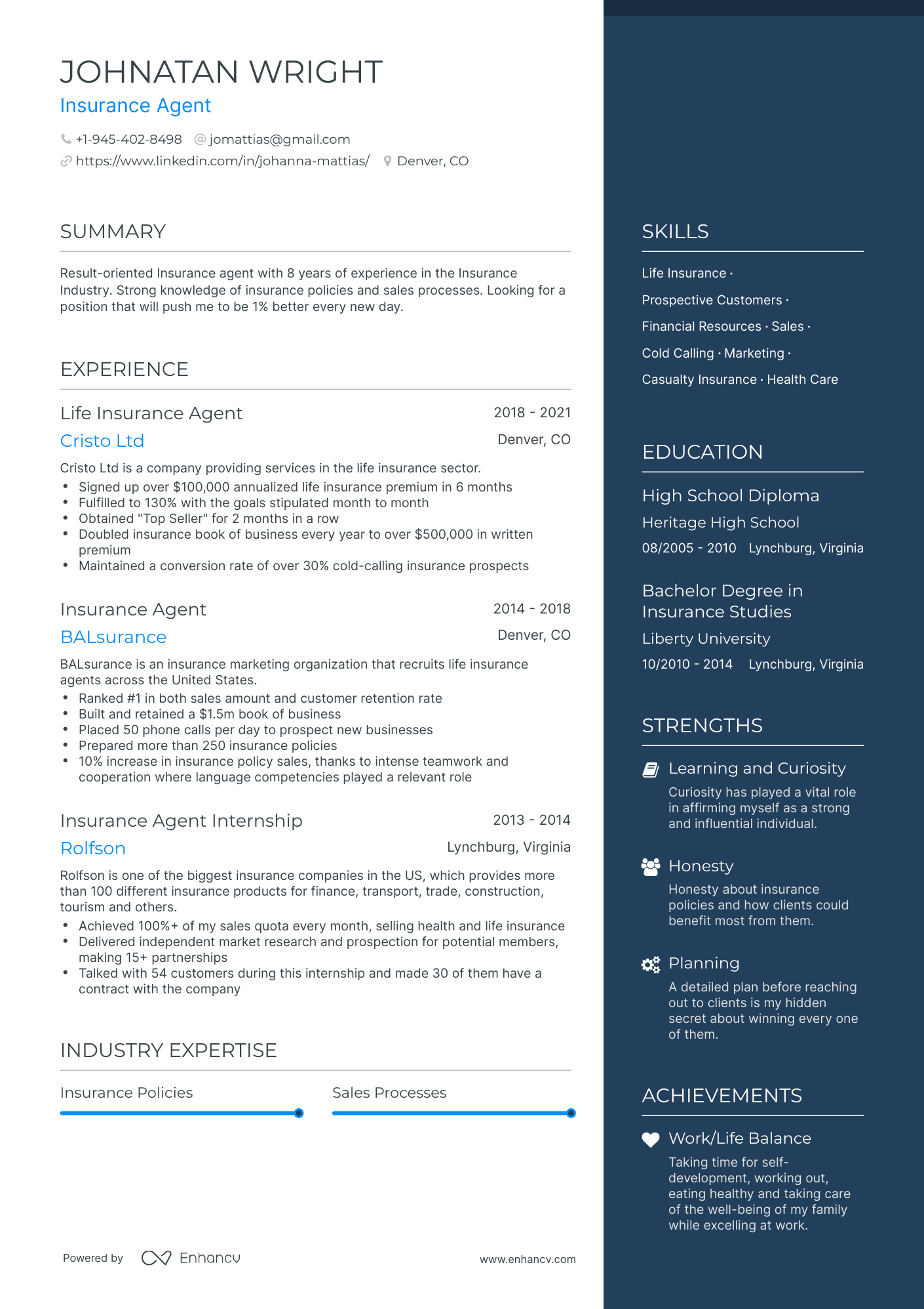 5 Insurance Agent Resume Examples & Guide for 2023