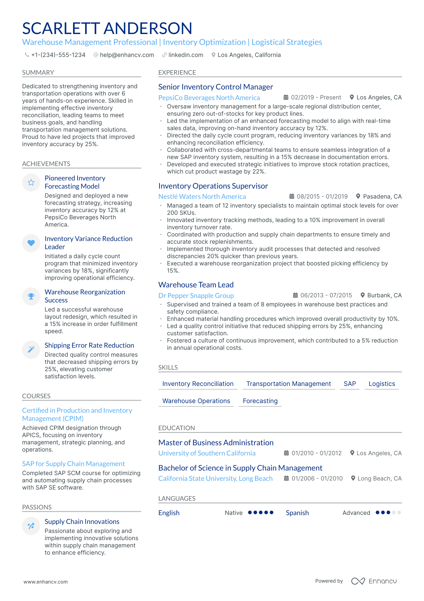 5 Transport Manager Resume Examples & Guide for 2024