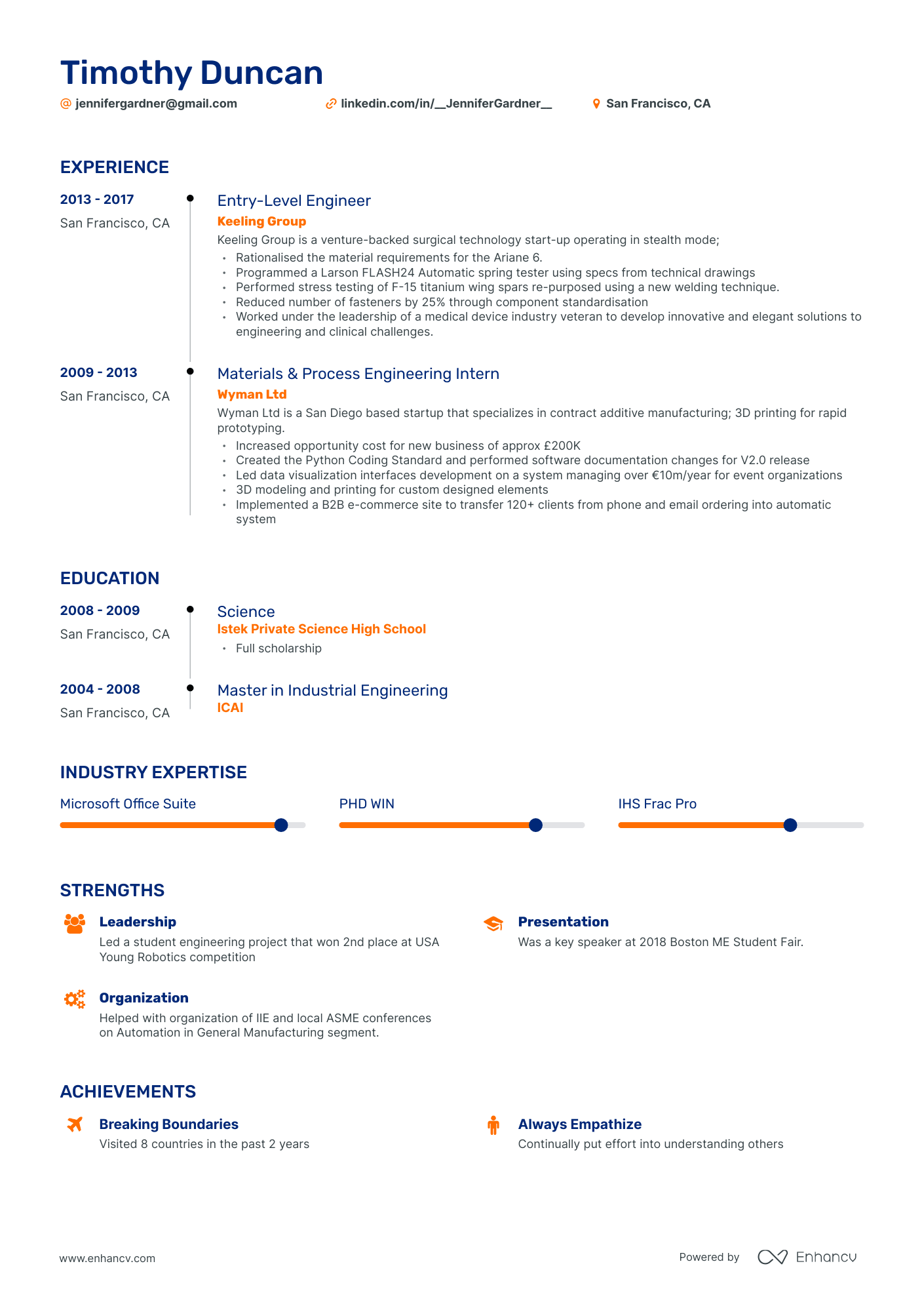 5 Entry Level Engineering Resume Examples & Guide for 2023