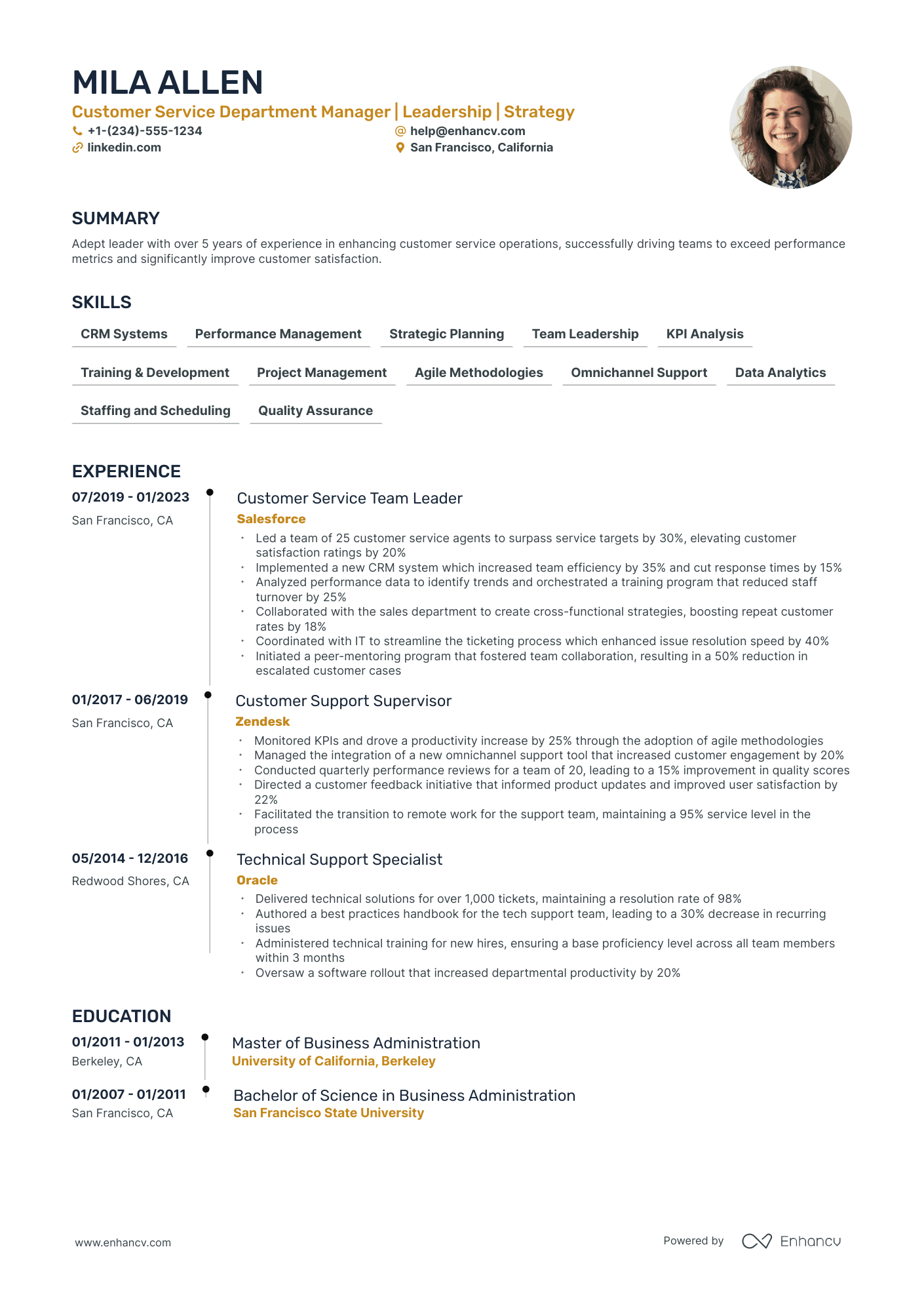 5 Department Manager Resume Examples & Guide for 2024