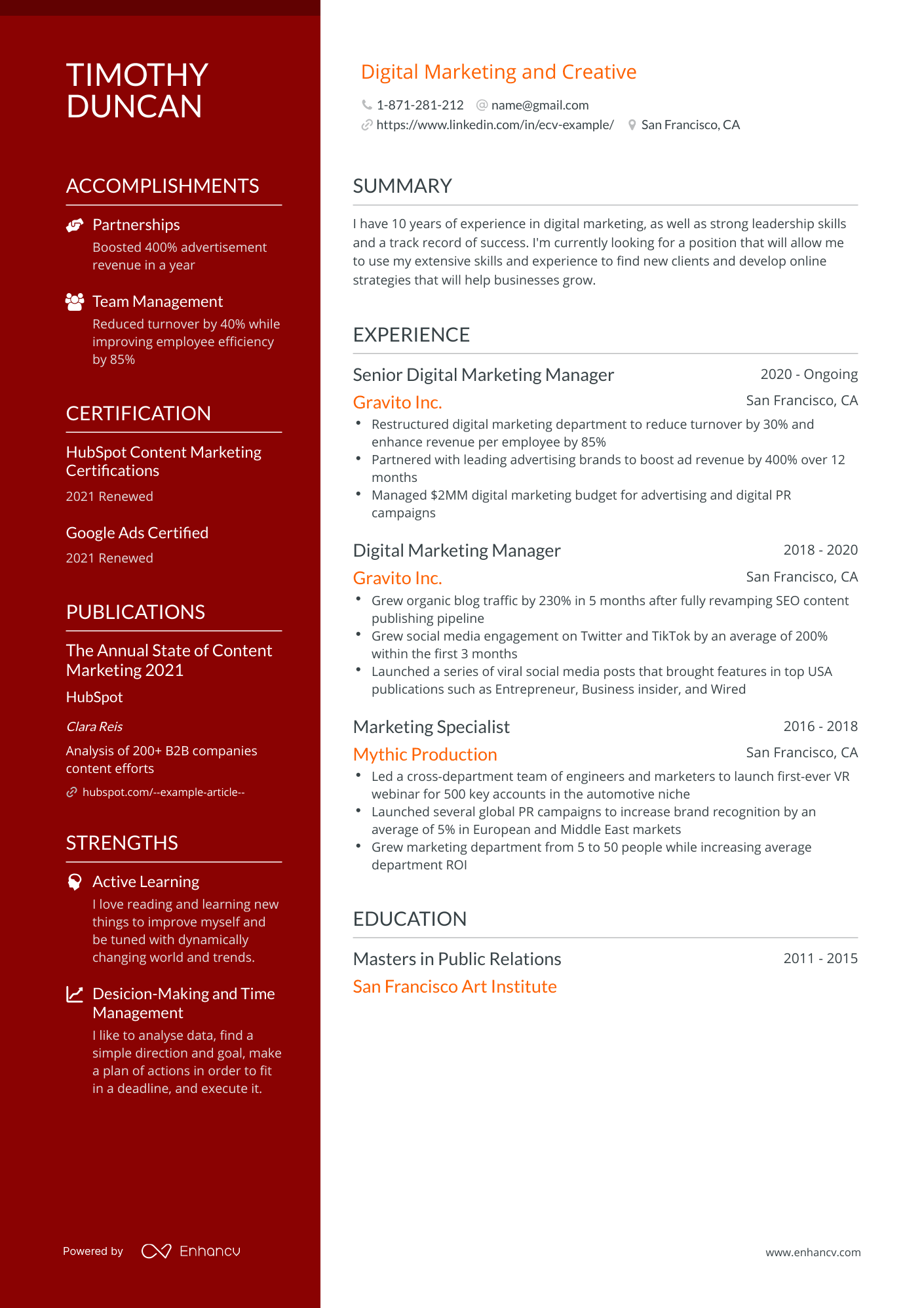 13 Digital Marketing Resume Examples & Guide for 2023