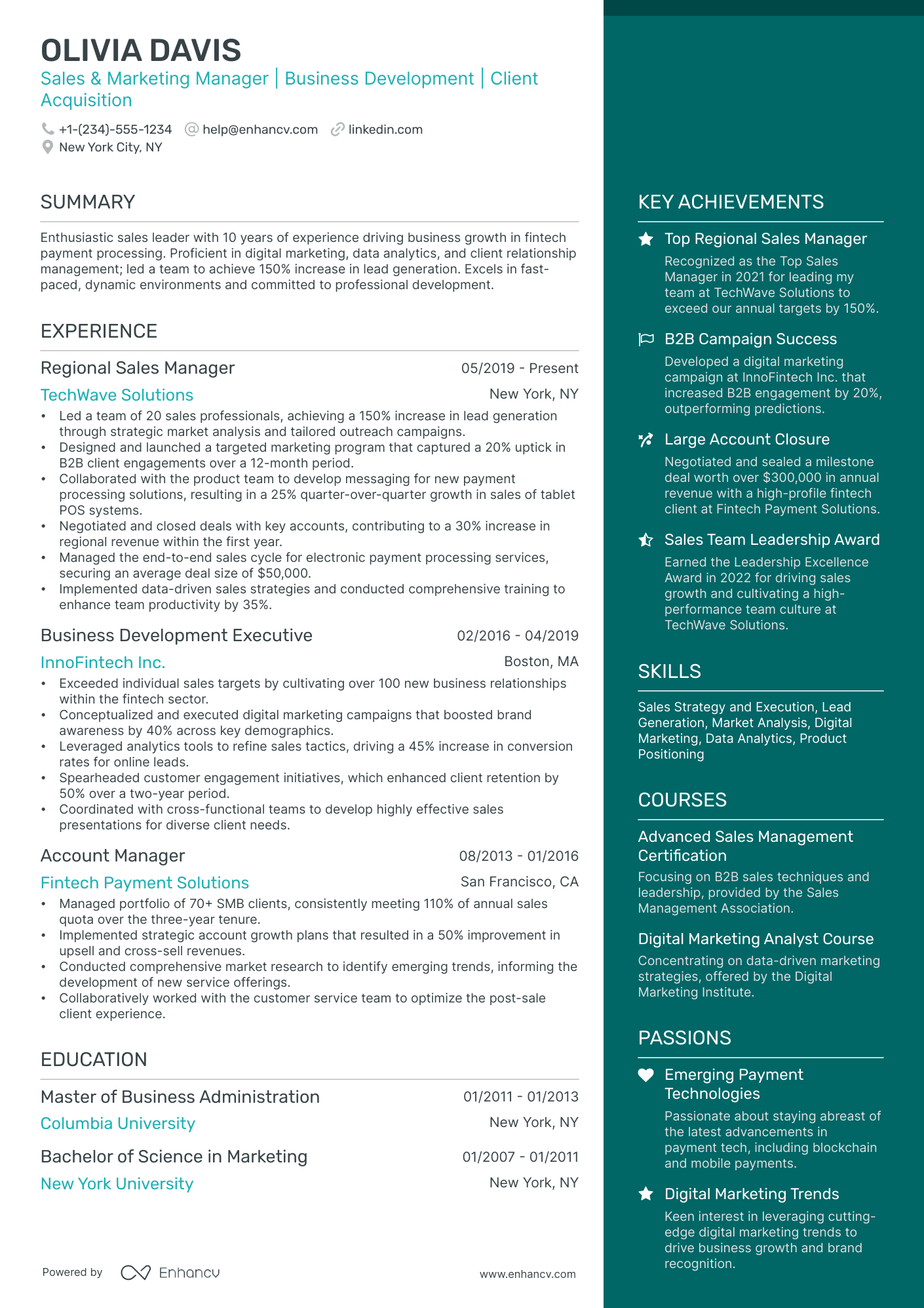 10 Sales Marketing Manager Resume Examples & Guide for 2026