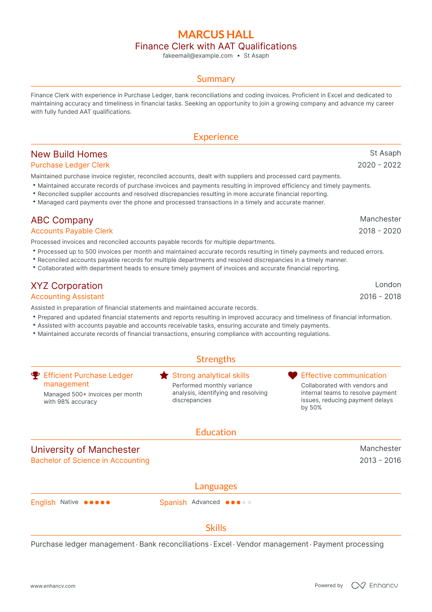 5 Finance Clerk Resume Examples & Guide for 2023