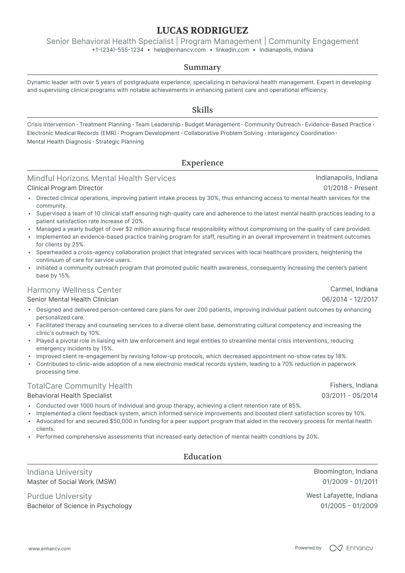 5 Mental Health Program Manager Resume Examples & Guide for 2024