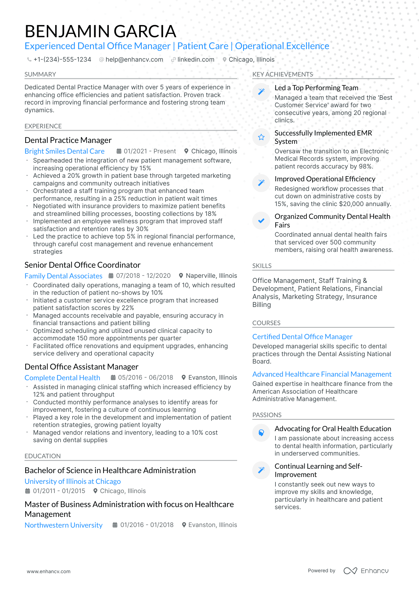 View of 10 Dental Office Manager Resume Examples & Guide for 2026
