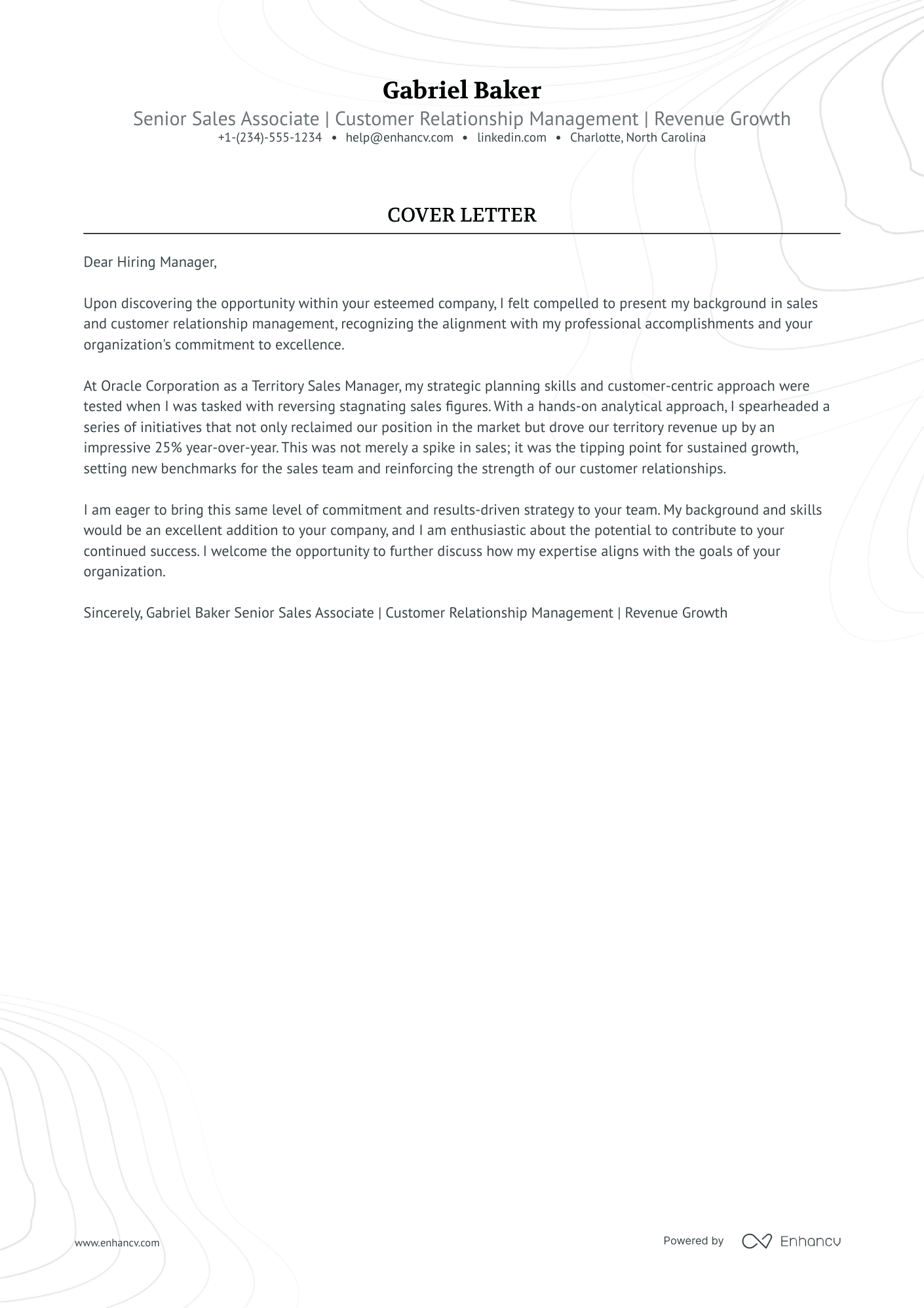 17 Professional Sales Cover Letter Examples and Template for 2024 | Enhancv