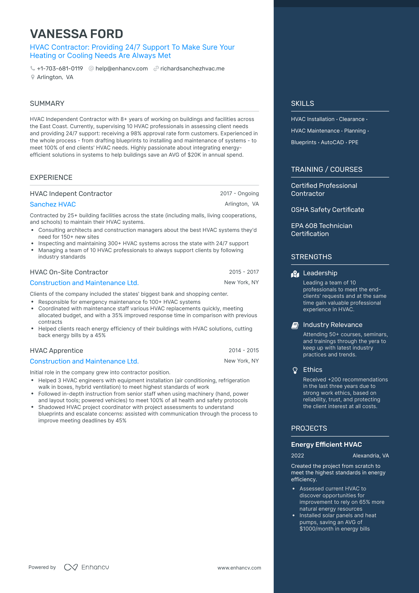 5 Contractor Resume Examples & Guide for 2024