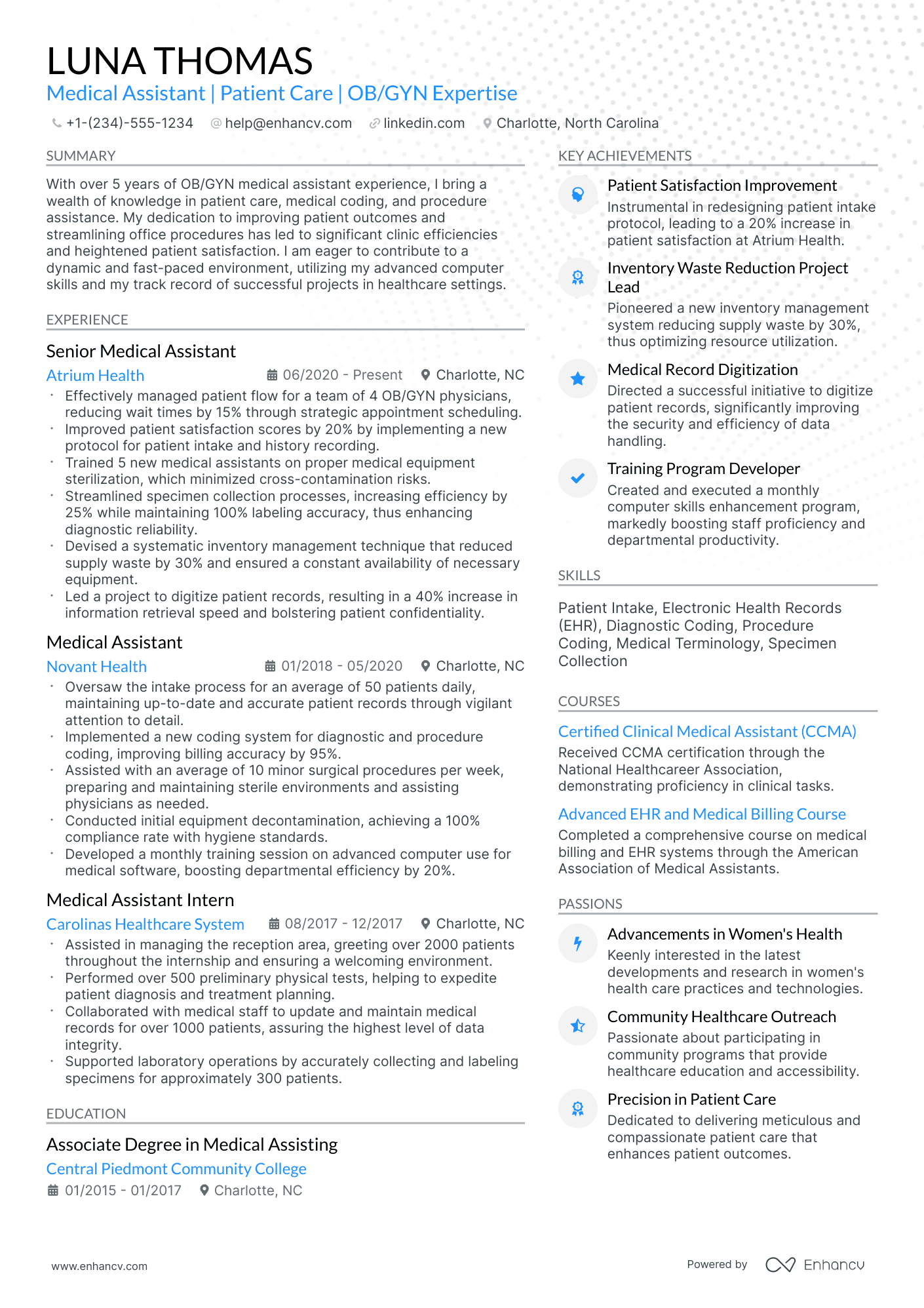 10 OB-GYN Medical Assistant Resume Examples & Guide for 2026