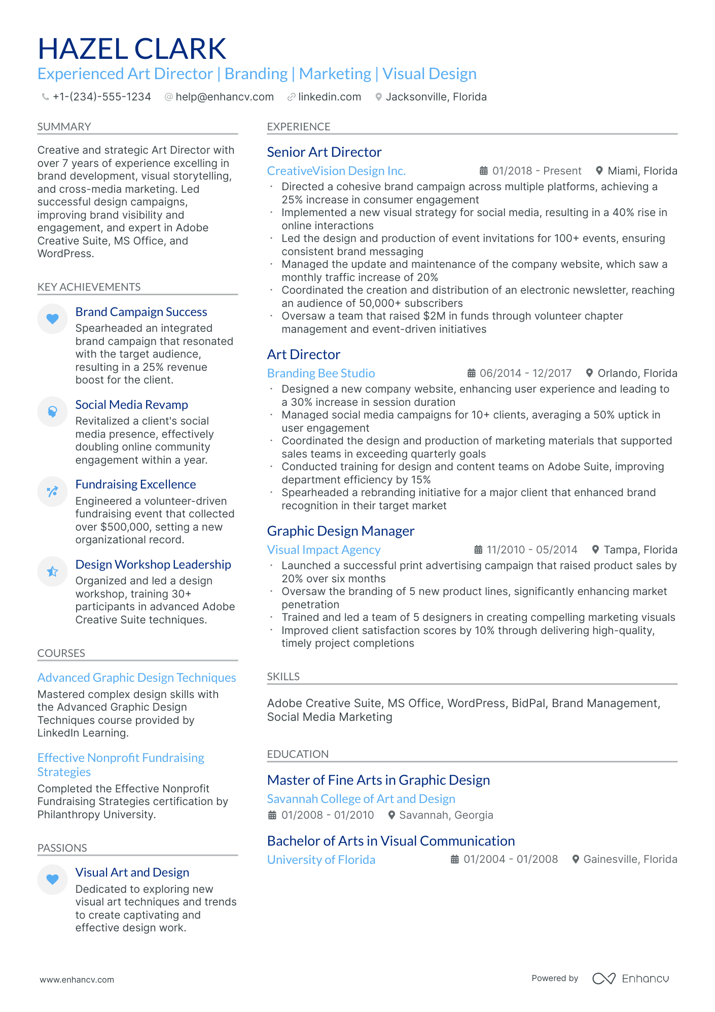10 Art Director Resume Examples - March 2026