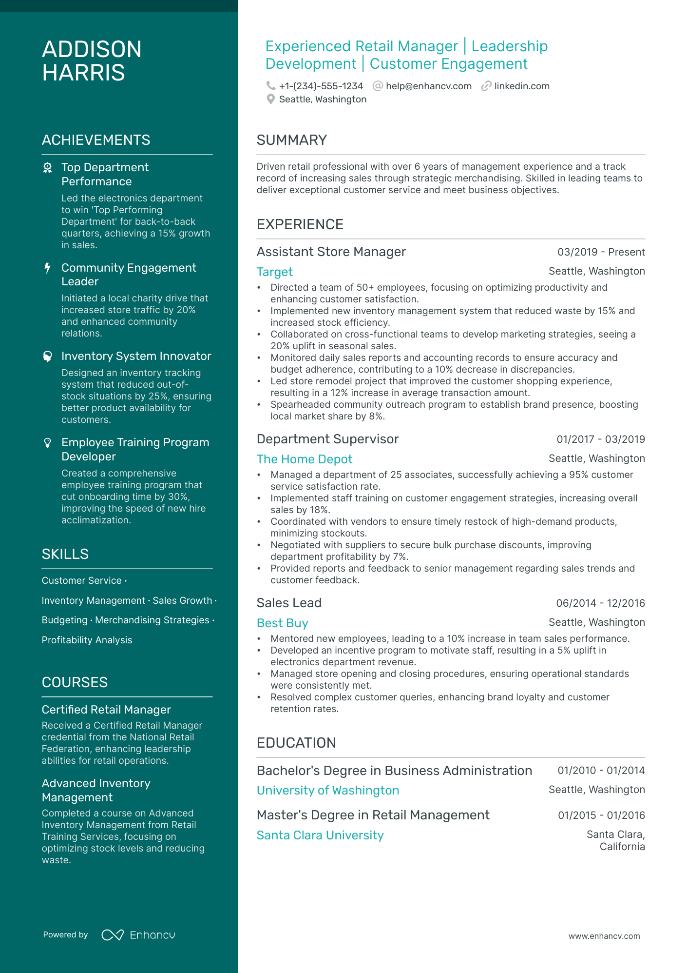 5 CVS Store Manager Resume Examples & Guide for 2024