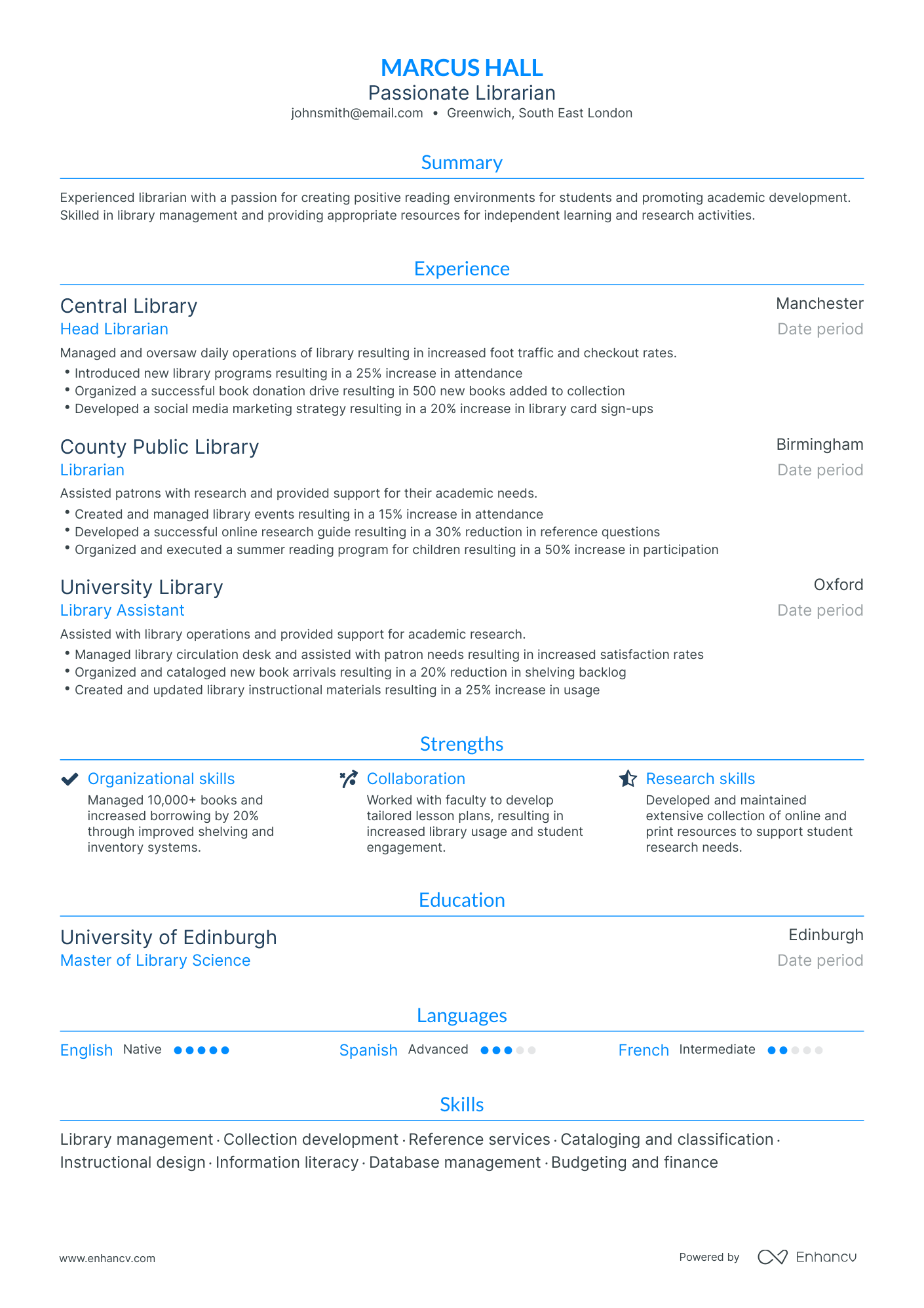 3 Librarian Resume Examples & Guide for 2024