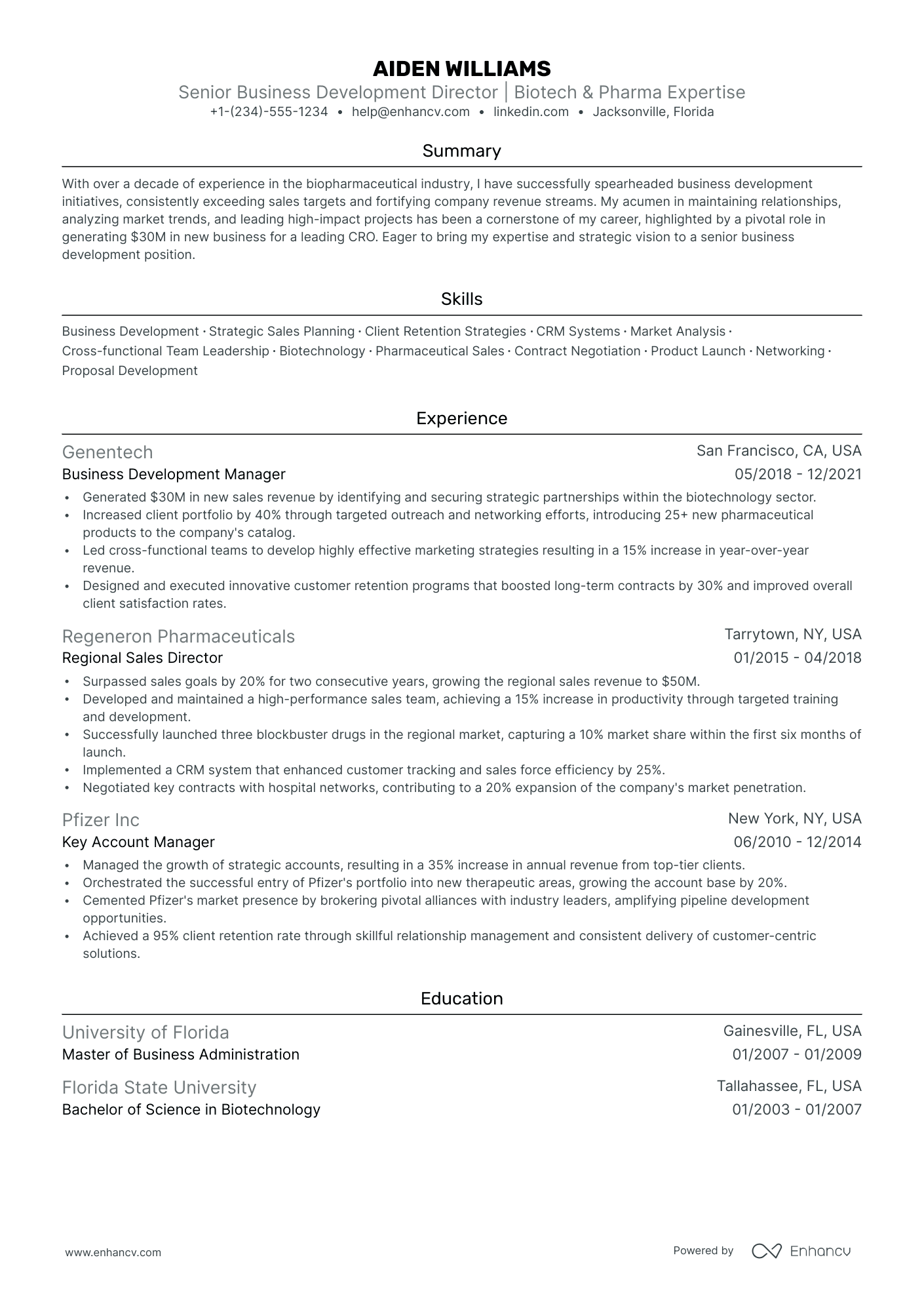 5 Director of Business Development Resume Examples & Guide for 2024