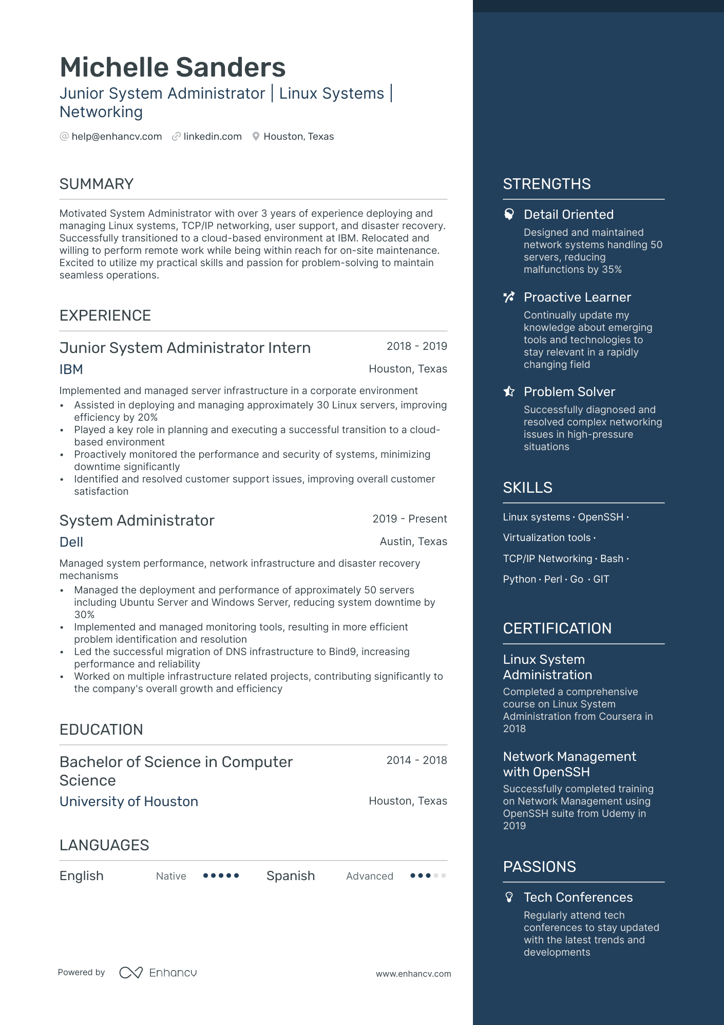 5 Junior System Administrator Resume Examples & Guide for 2024