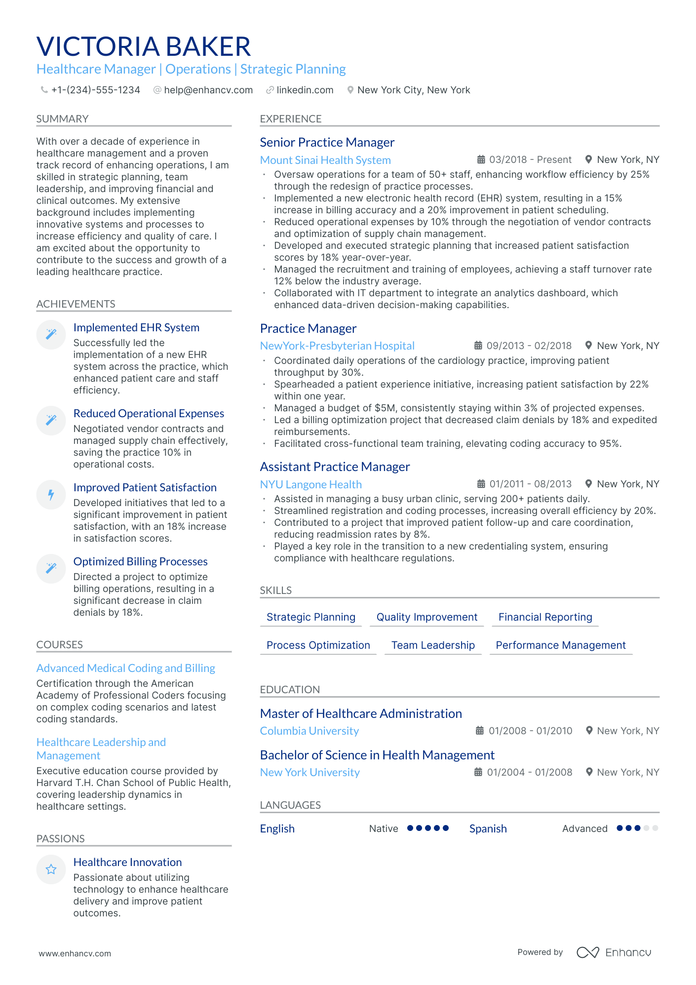 5 Practice Manager Resume Examples & Guide for 2024