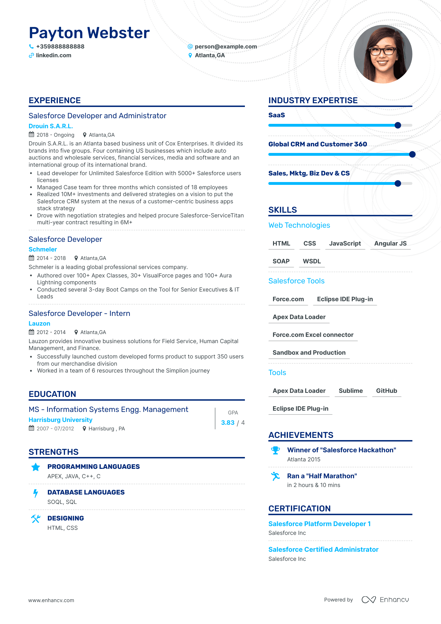 6 Salesforce Resume Examples & Guide for 2024