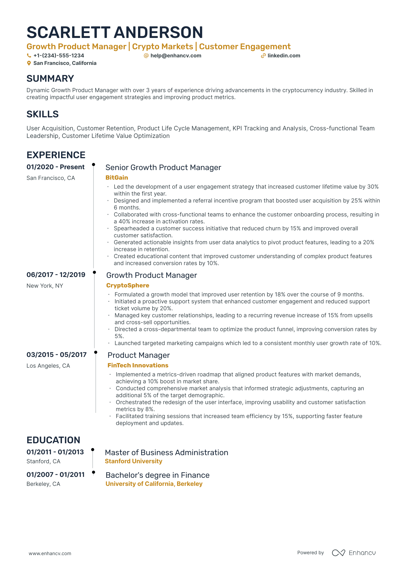 10 Growth Product Manager Resume Examples & Guide for 2026