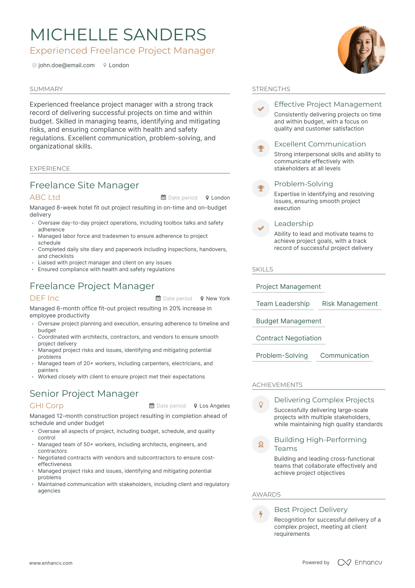 5 Freelance Project Manager Resume Examples & Guide for 2023