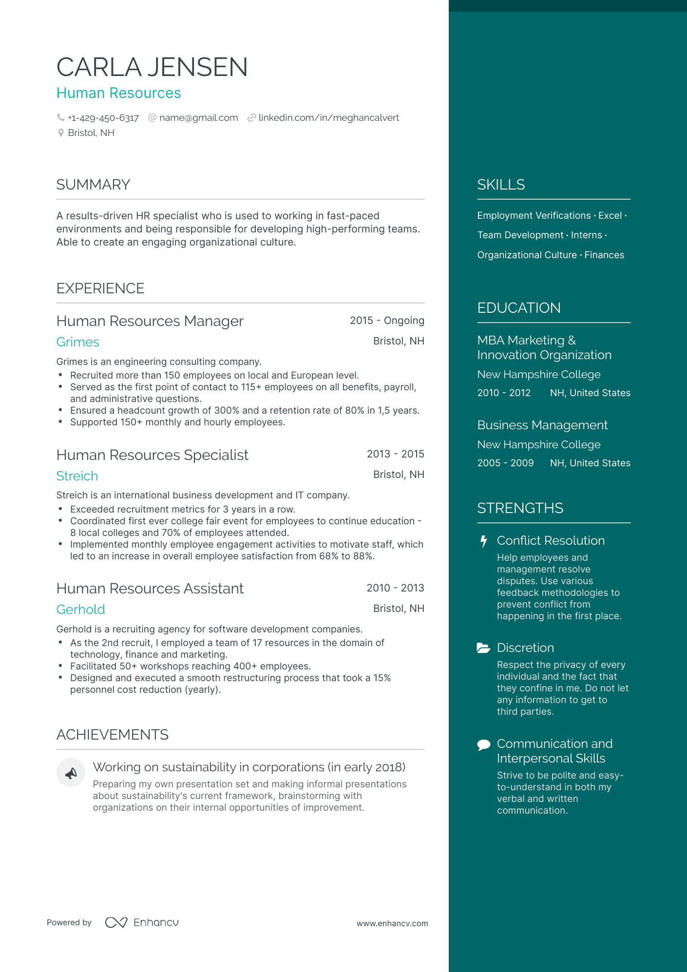 20 Human Resources Resume Examples & Guide for 2023