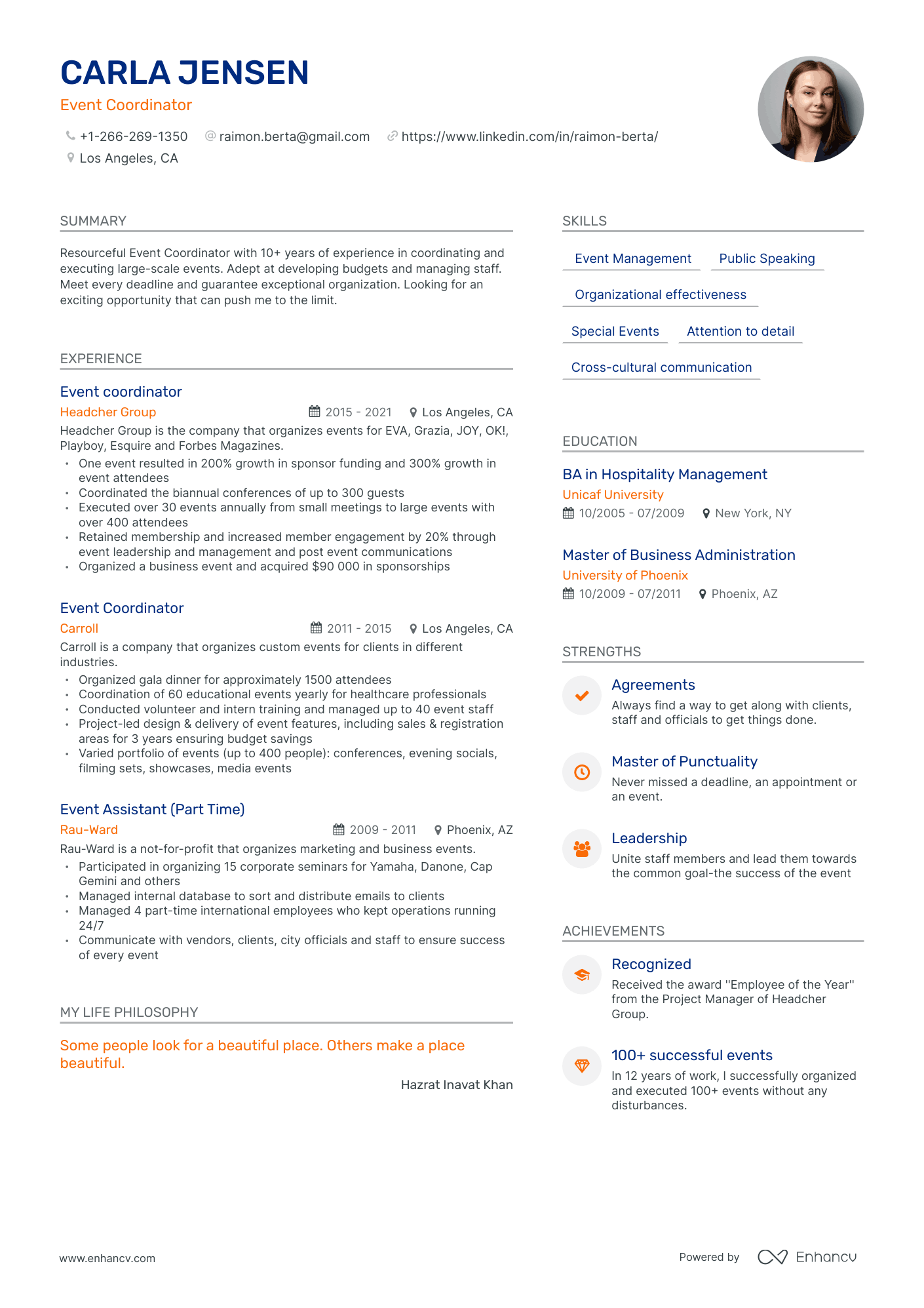 5 Event Coordinator Resume Examples & Guide for 2023