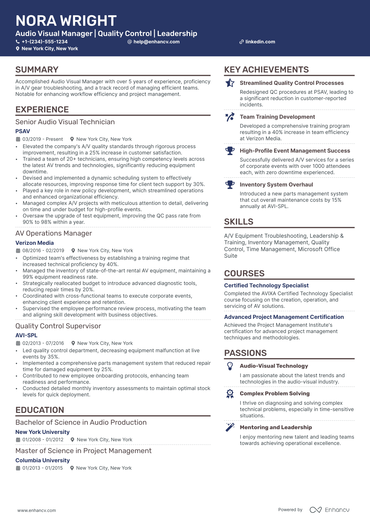 10 Quality Control Manager Resume Examples & Guide for 2026