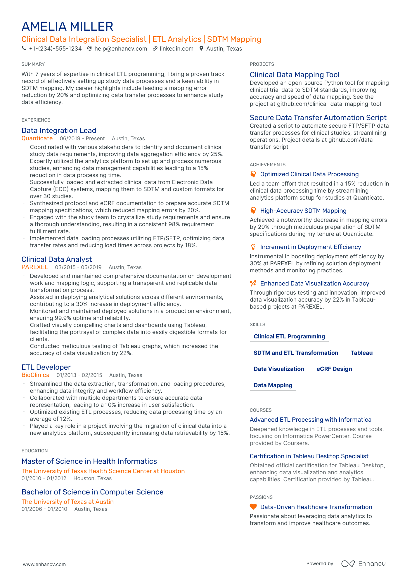 5 SAS Clinical Programmer Resume Examples & Guide for 2024