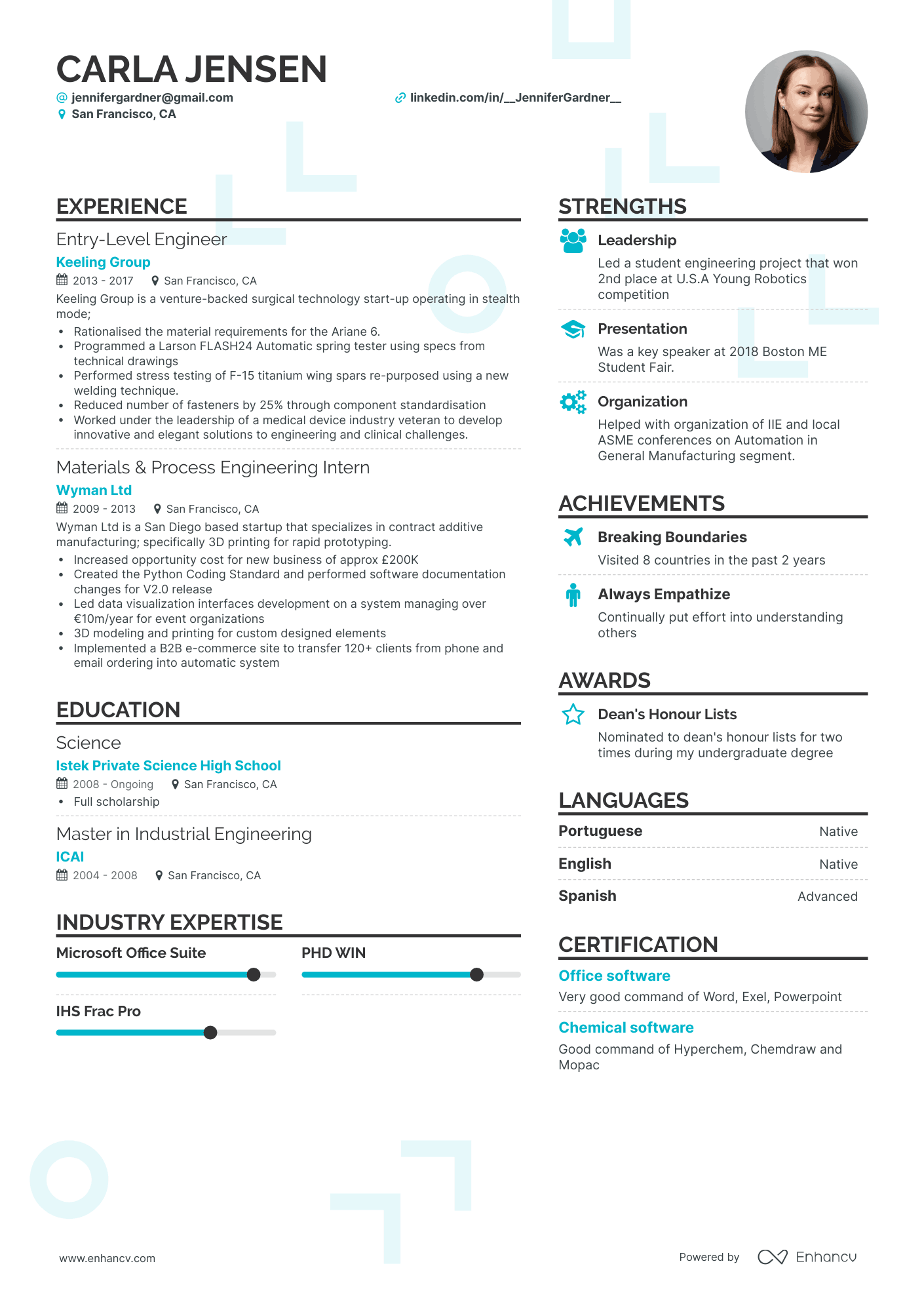 5 Engineering Intern Resume Examples & Guide for 2023