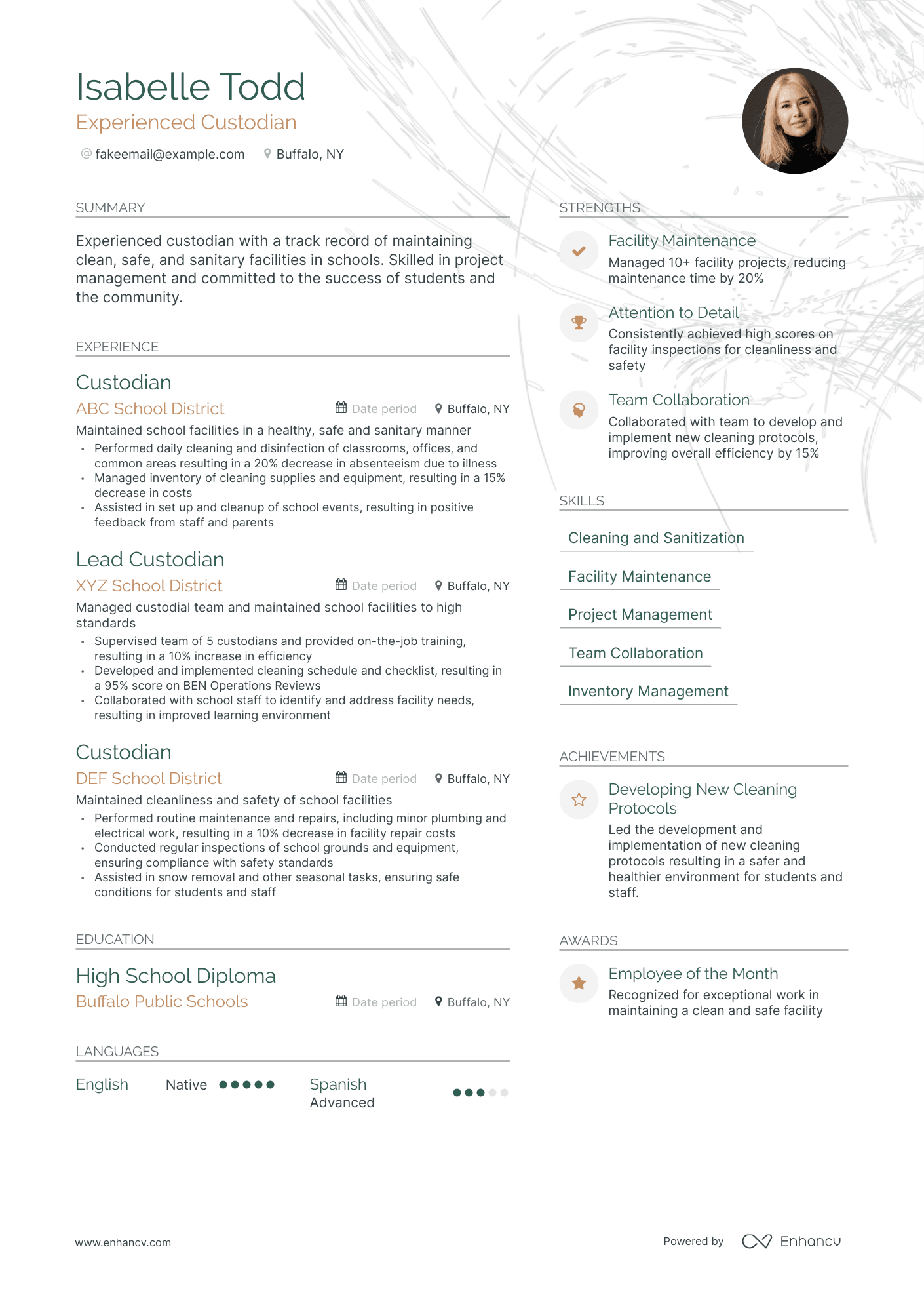 5 Custodian Resume Examples & Guide for 2023