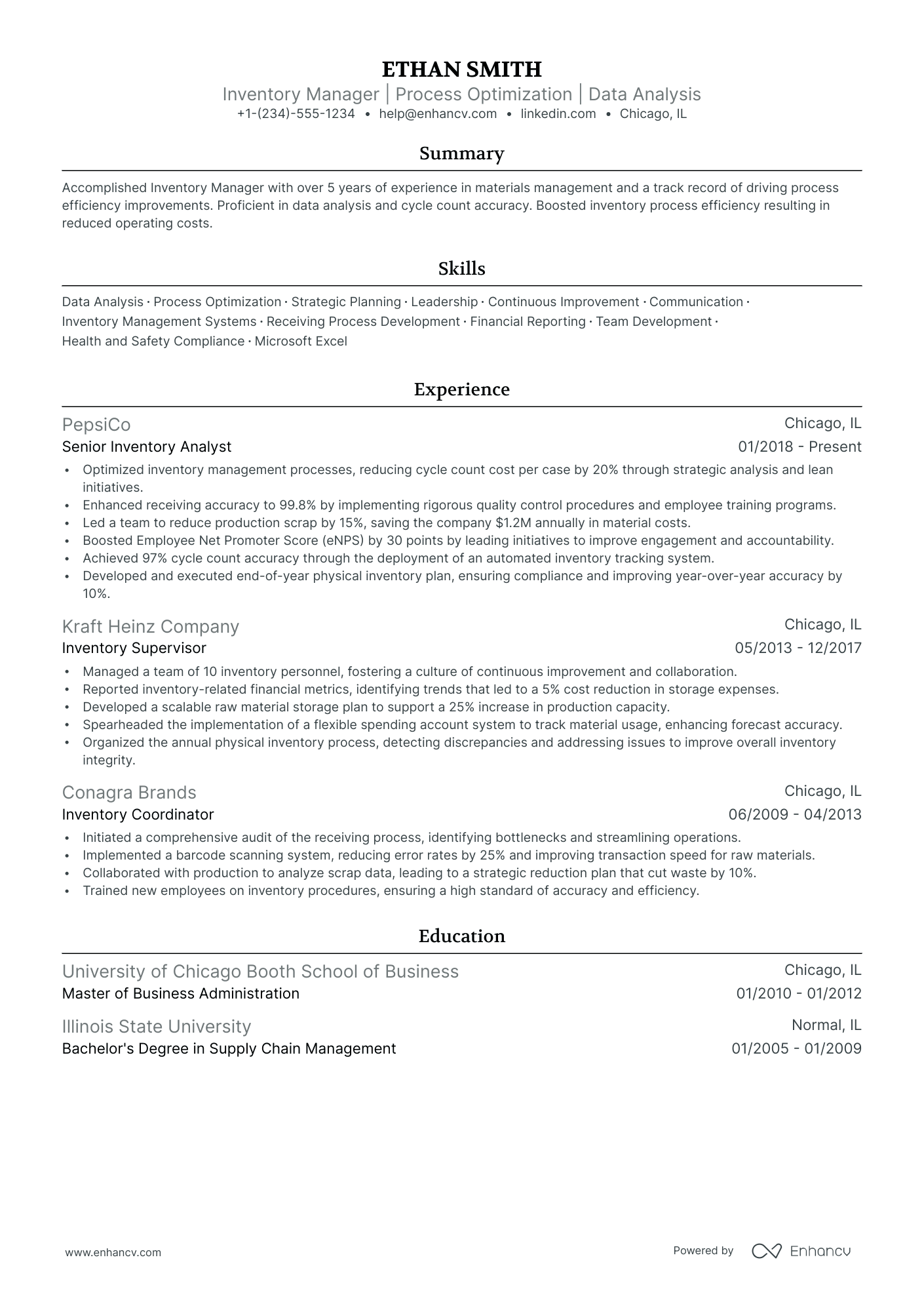 5 Inventory Manager Resume Examples & Guide for 2024