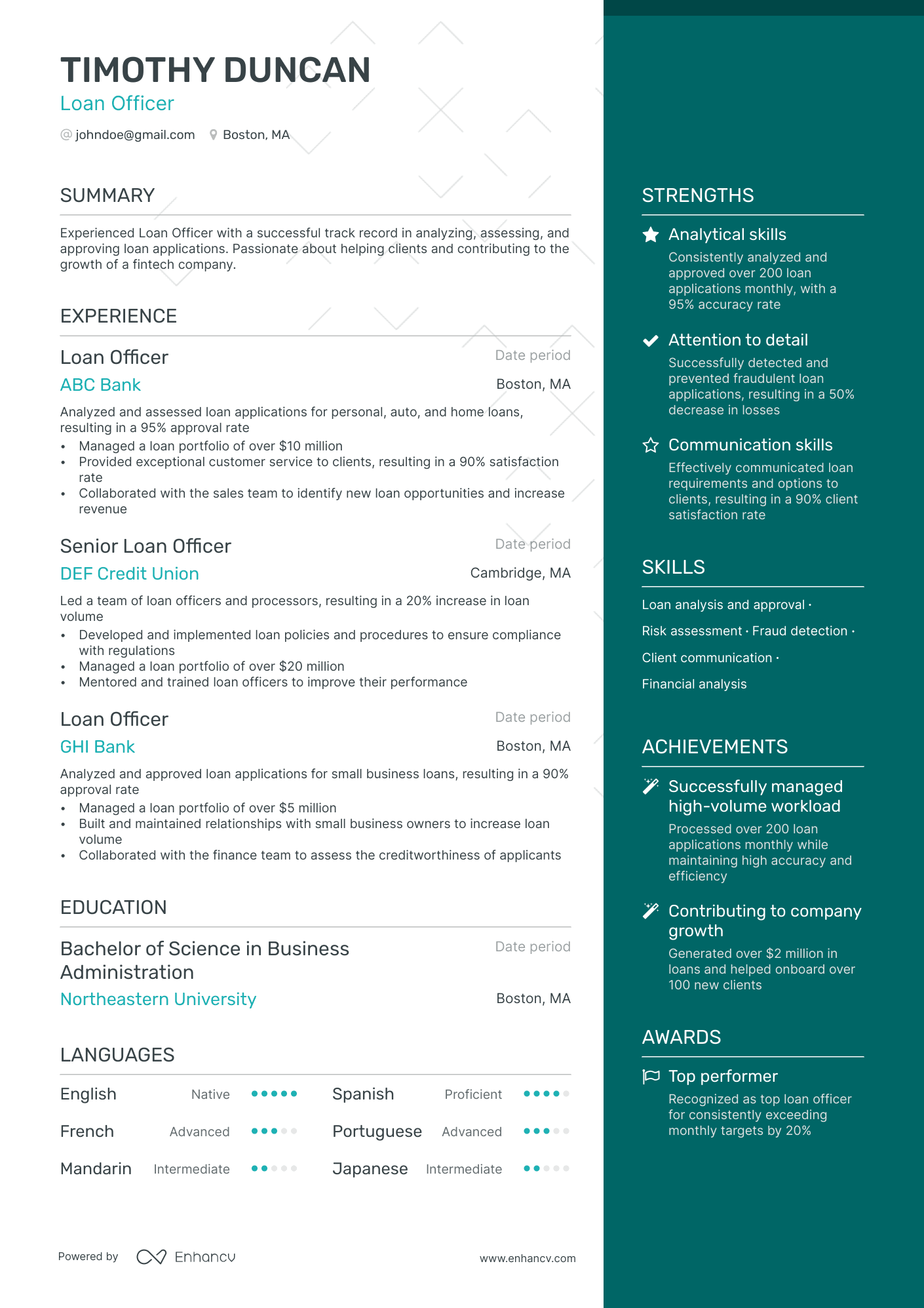 6 Banking Resume Examples & Guide for 2024