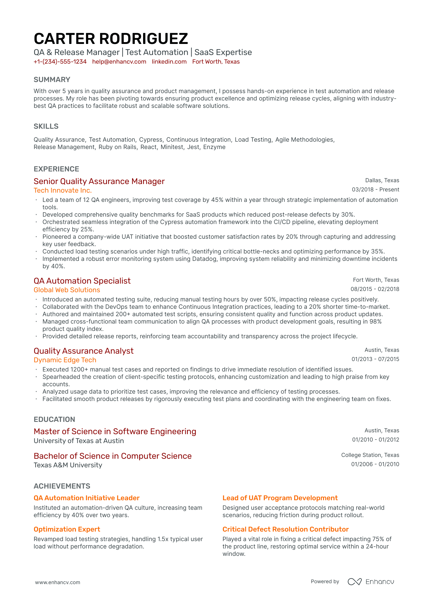 5 Release Manager Resume Examples & Guide for 2024