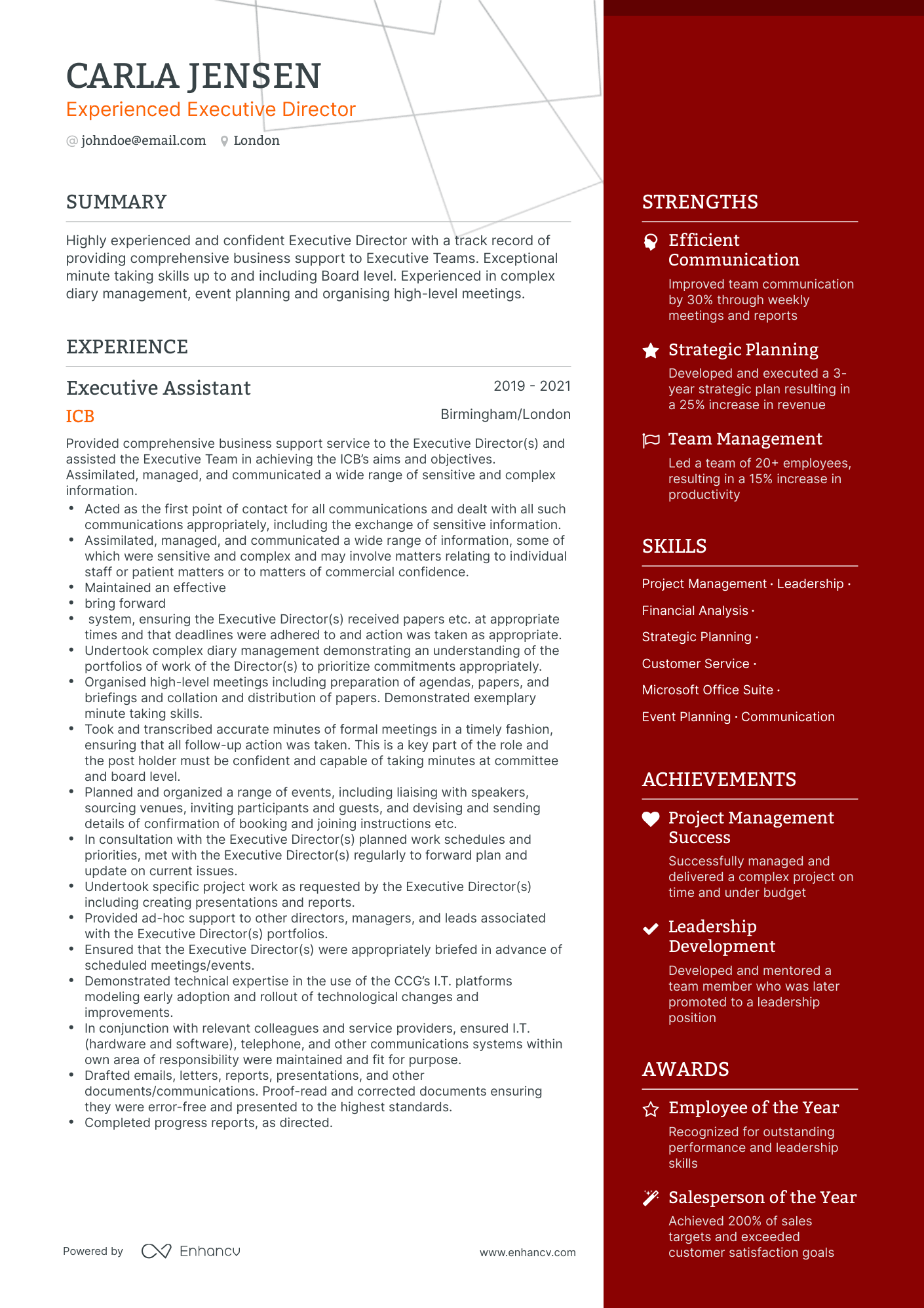 5 Executive Director Resume Examples & Guide For 2024