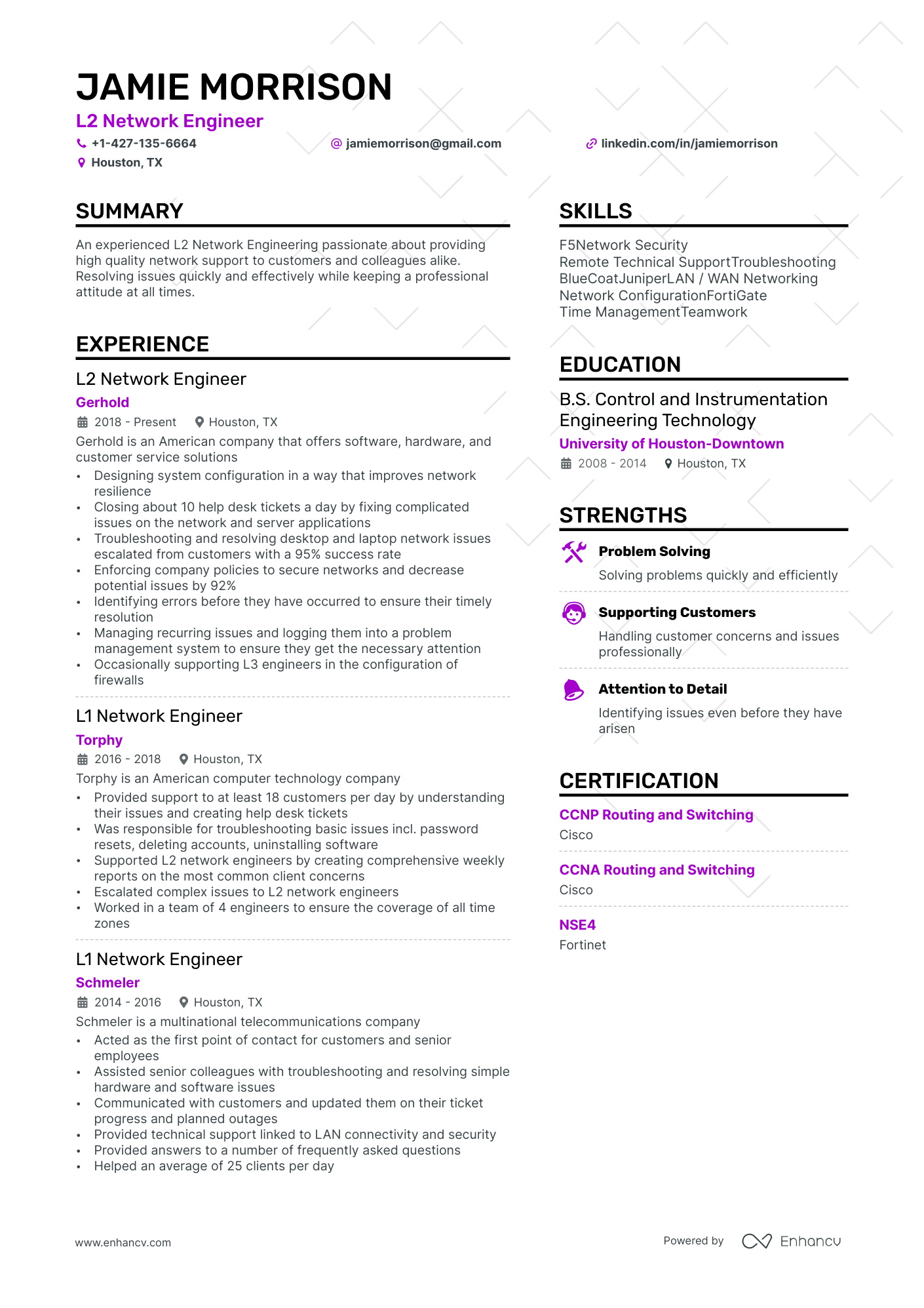 15 Network Engineer Resume Examples & Guide for 2024