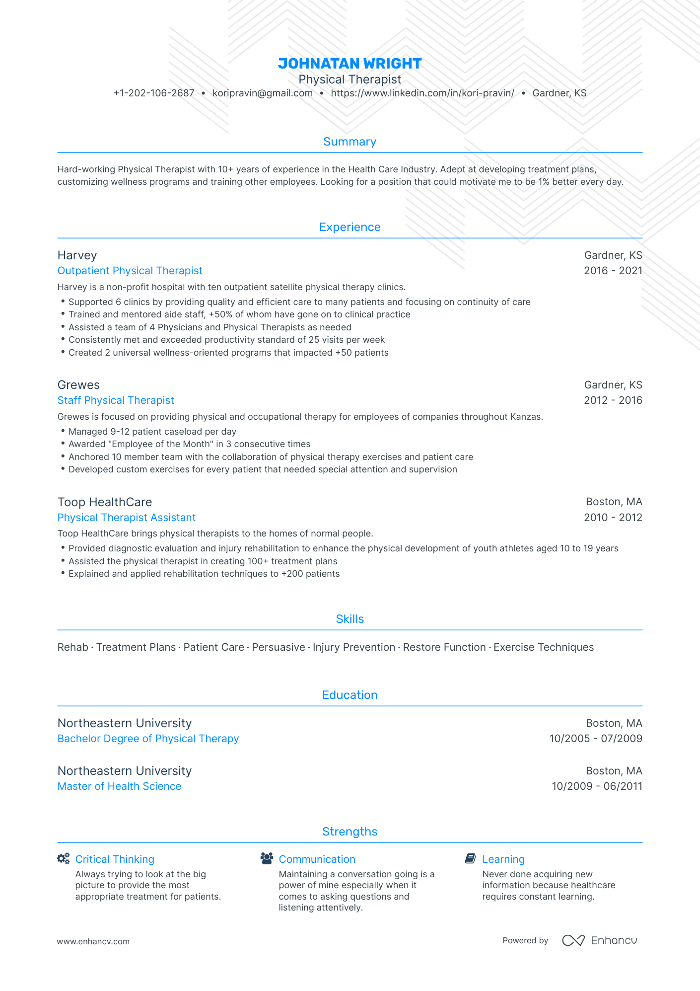 5 Physical Therapist Resume Examples & Guide for 2023