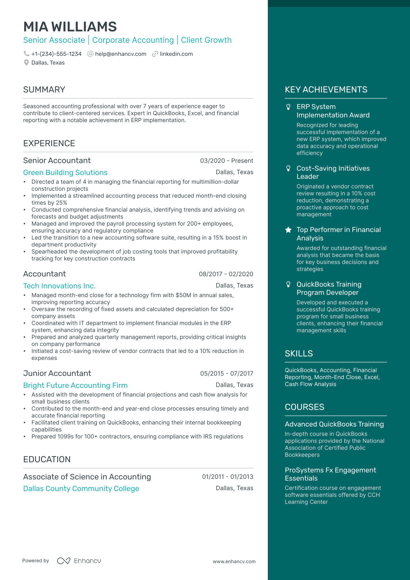 10 Corporate Accounting Resume Examples & Guide for 2026