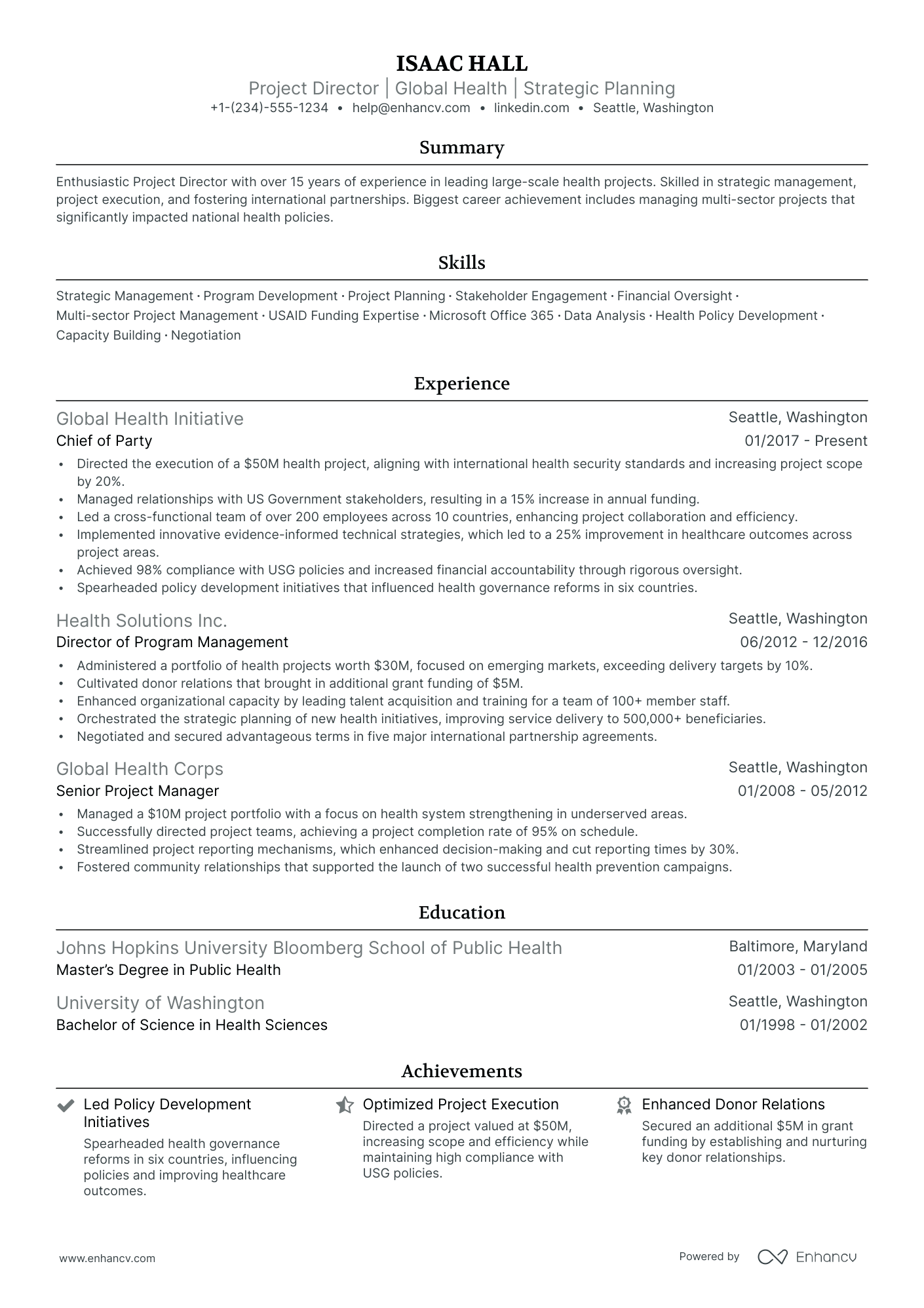 5 Project Director Resume Examples & Guide for 2024