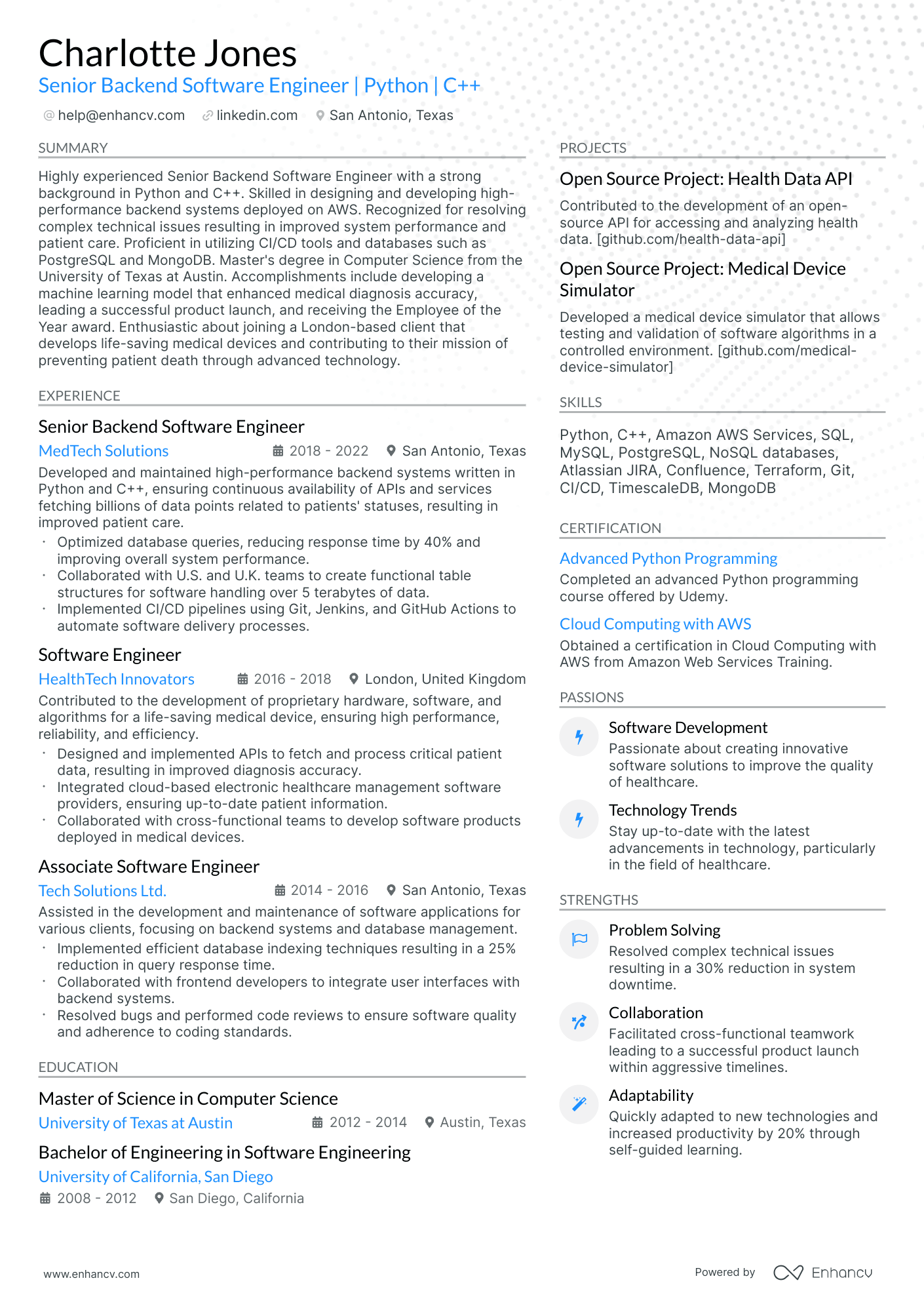 10 Senior Engineer Resume Examples & Guide for 2025