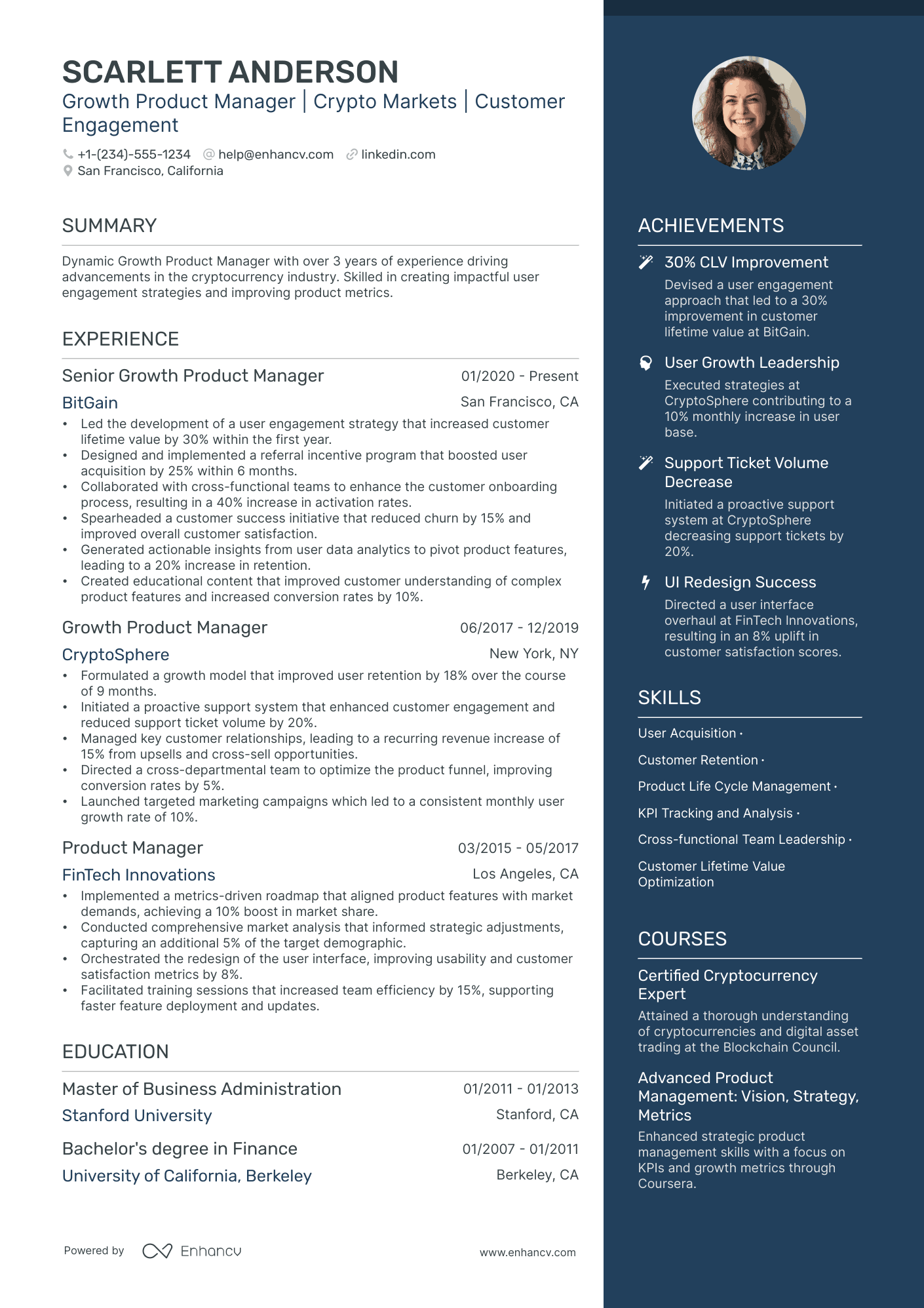 5 Growth Product Manager Resume Examples & Guide for 2024