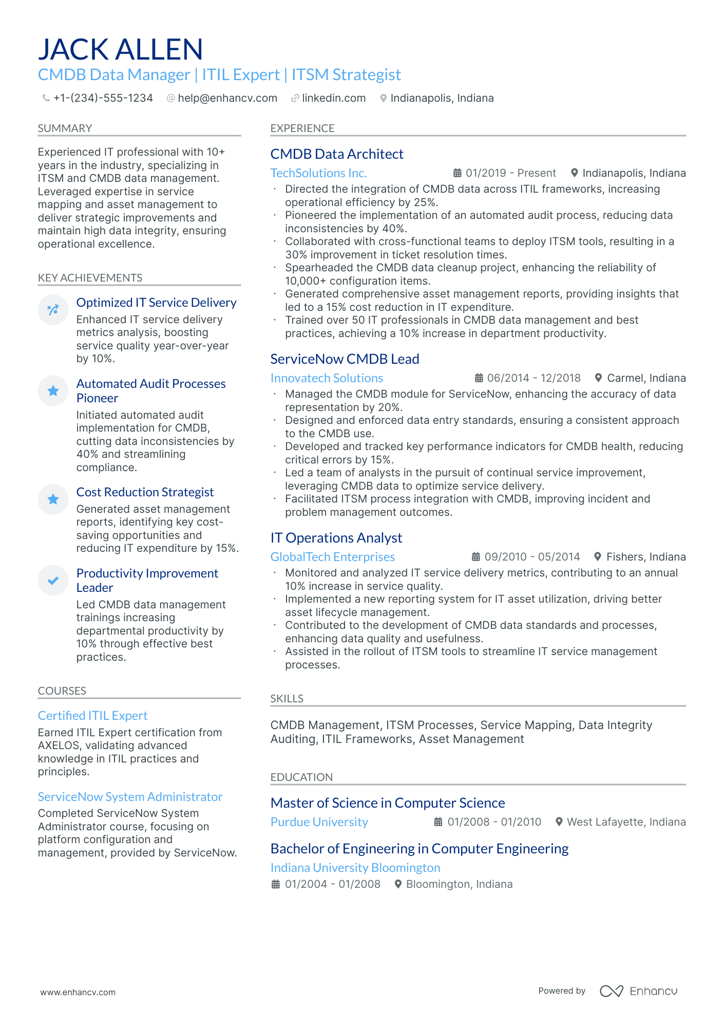 10 Servicenow Business Analyst Resume Examples & Guide for 2025