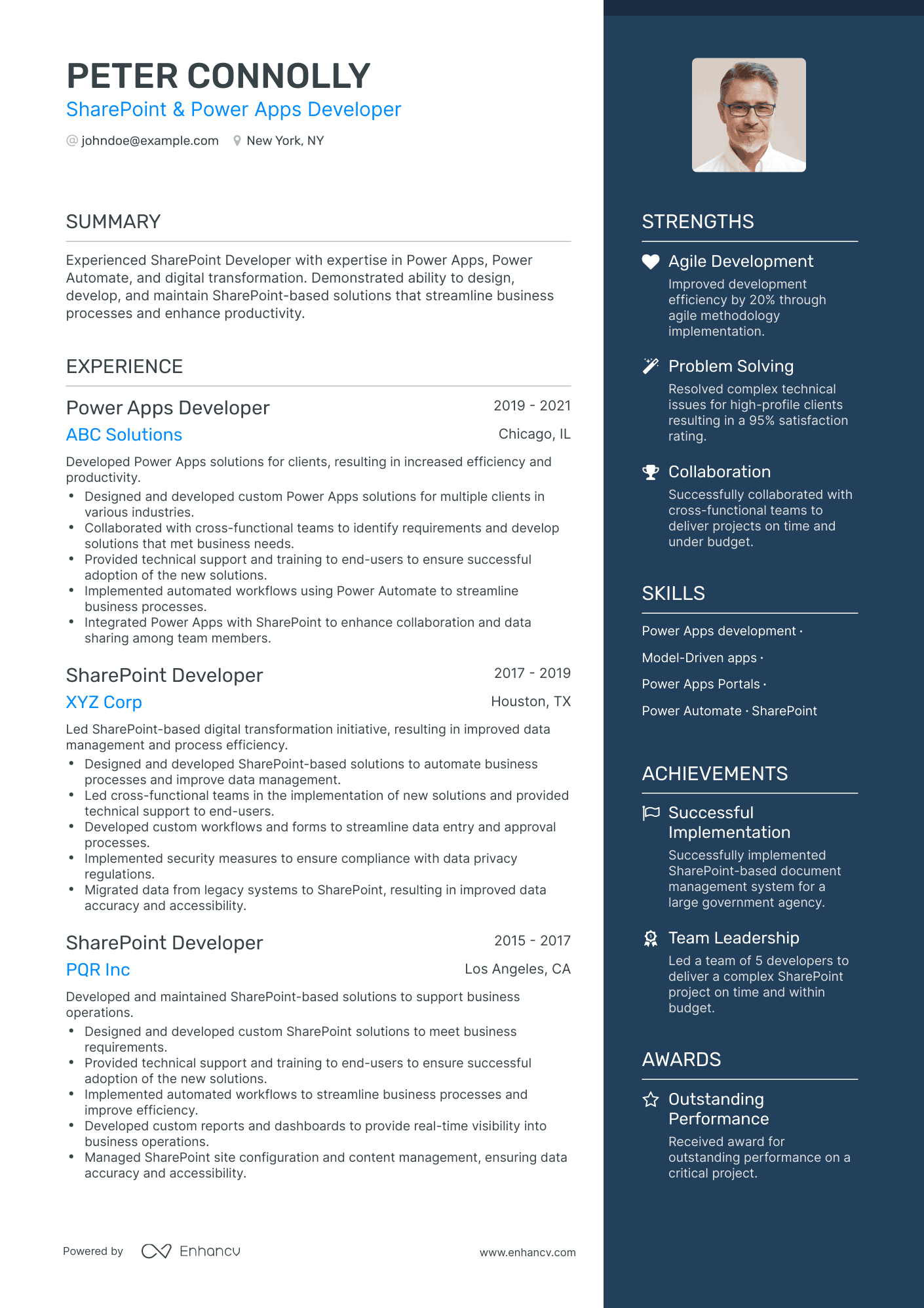 7 Sharepoint Developer Resume Examples & Guide for 2023